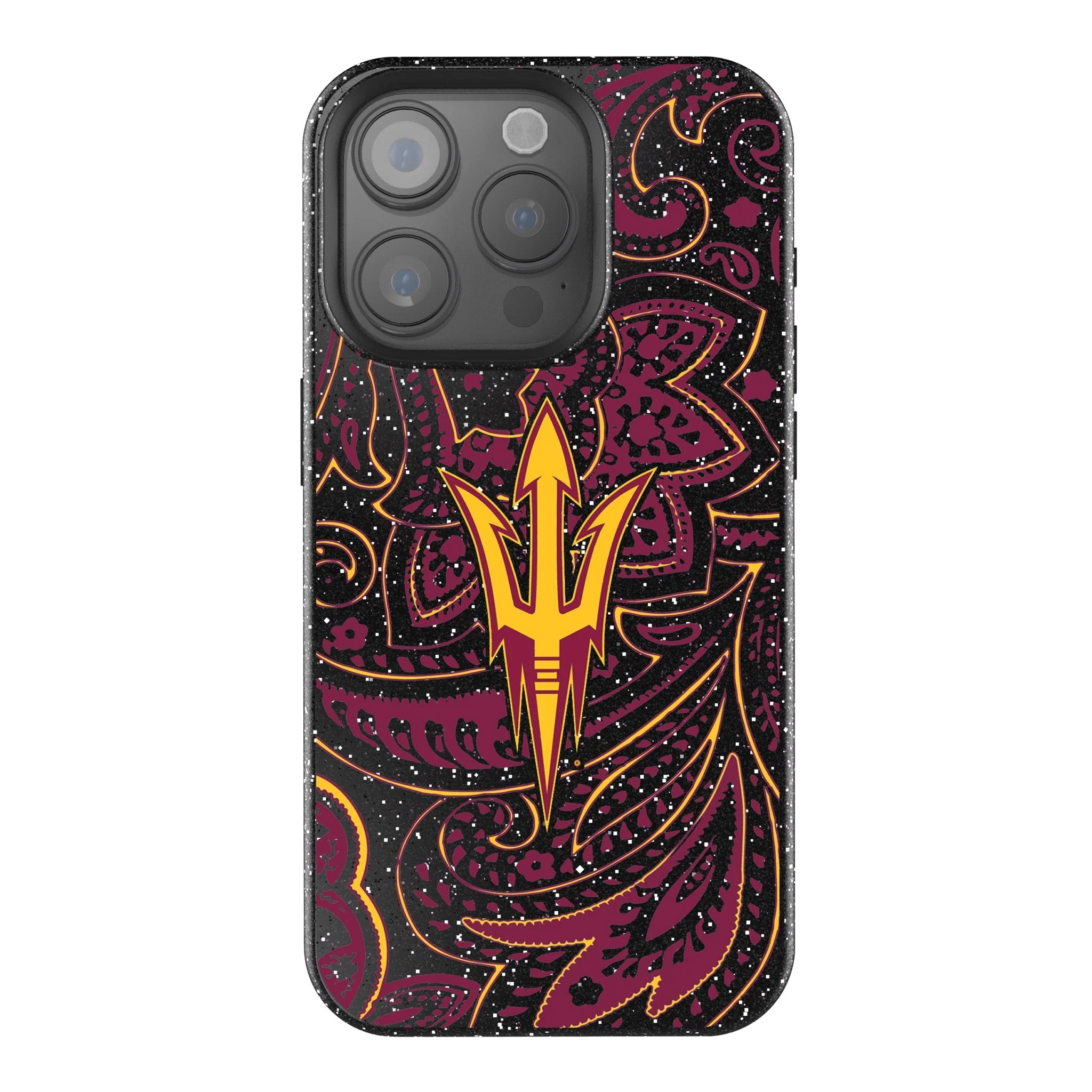 Arizona State University Sun Devils Paisley Bling Phone Case for Apple iPhone