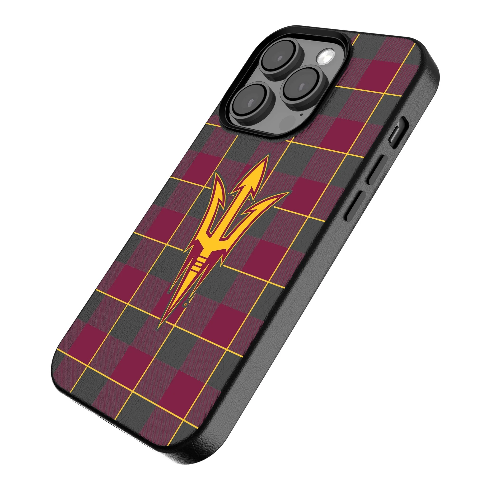 Arizona State University Sun Devils Plaid MagSafe Compatible Phone Case for Apple iPhone - Image 2