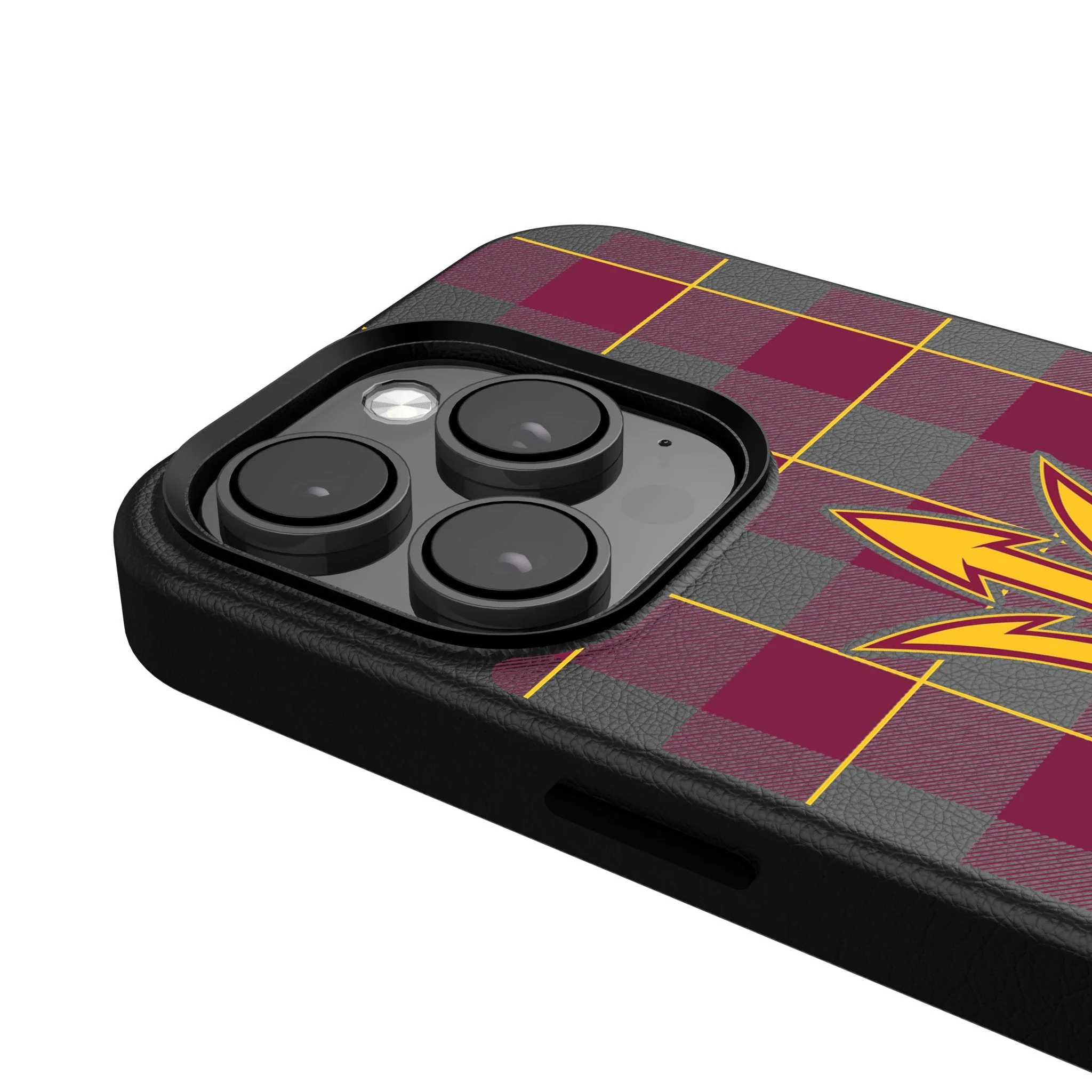 Arizona State University Sun Devils Plaid MagSafe Compatible Phone Case for Apple iPhone - Image 4