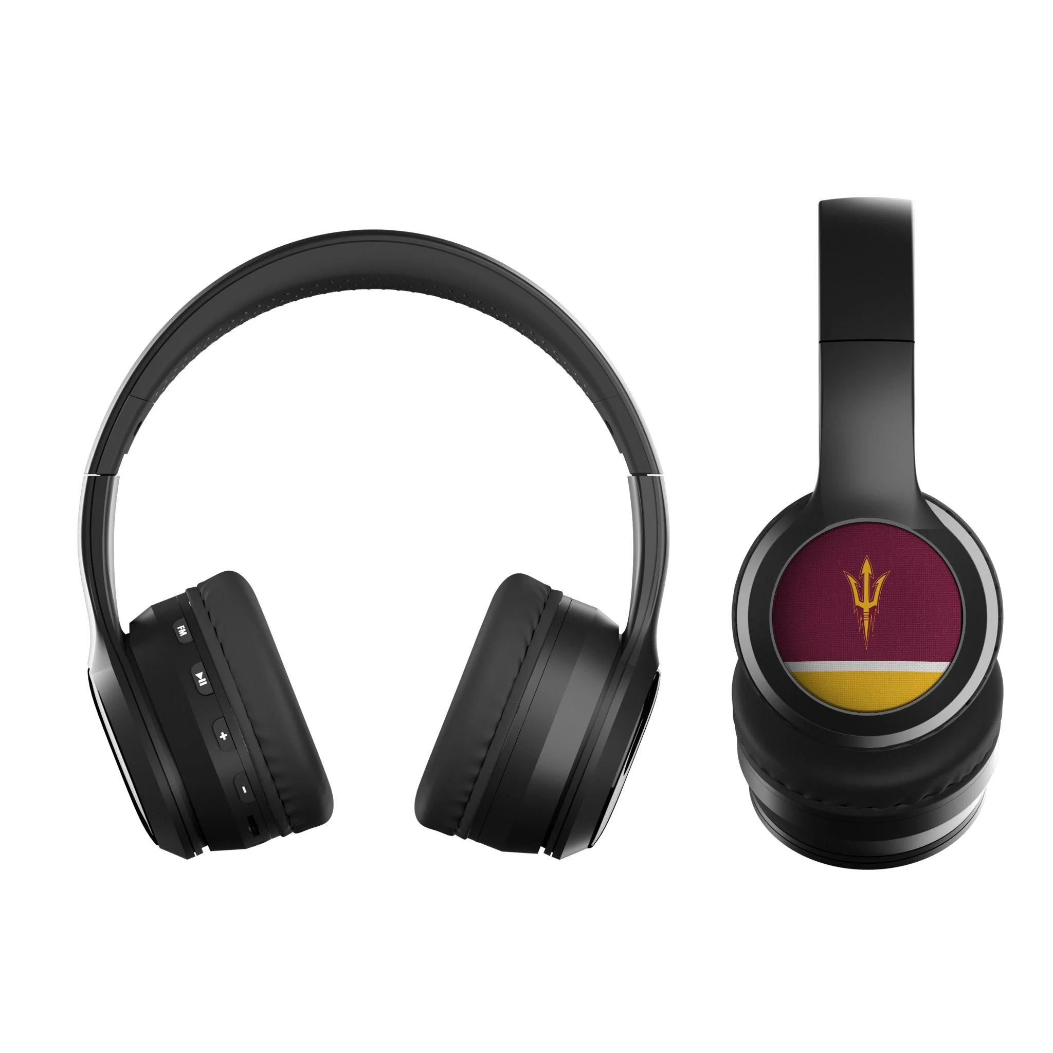 Arizona State University Sun Devils Stripe Wireless Over-Ear BT Headphones With Case - Image 2