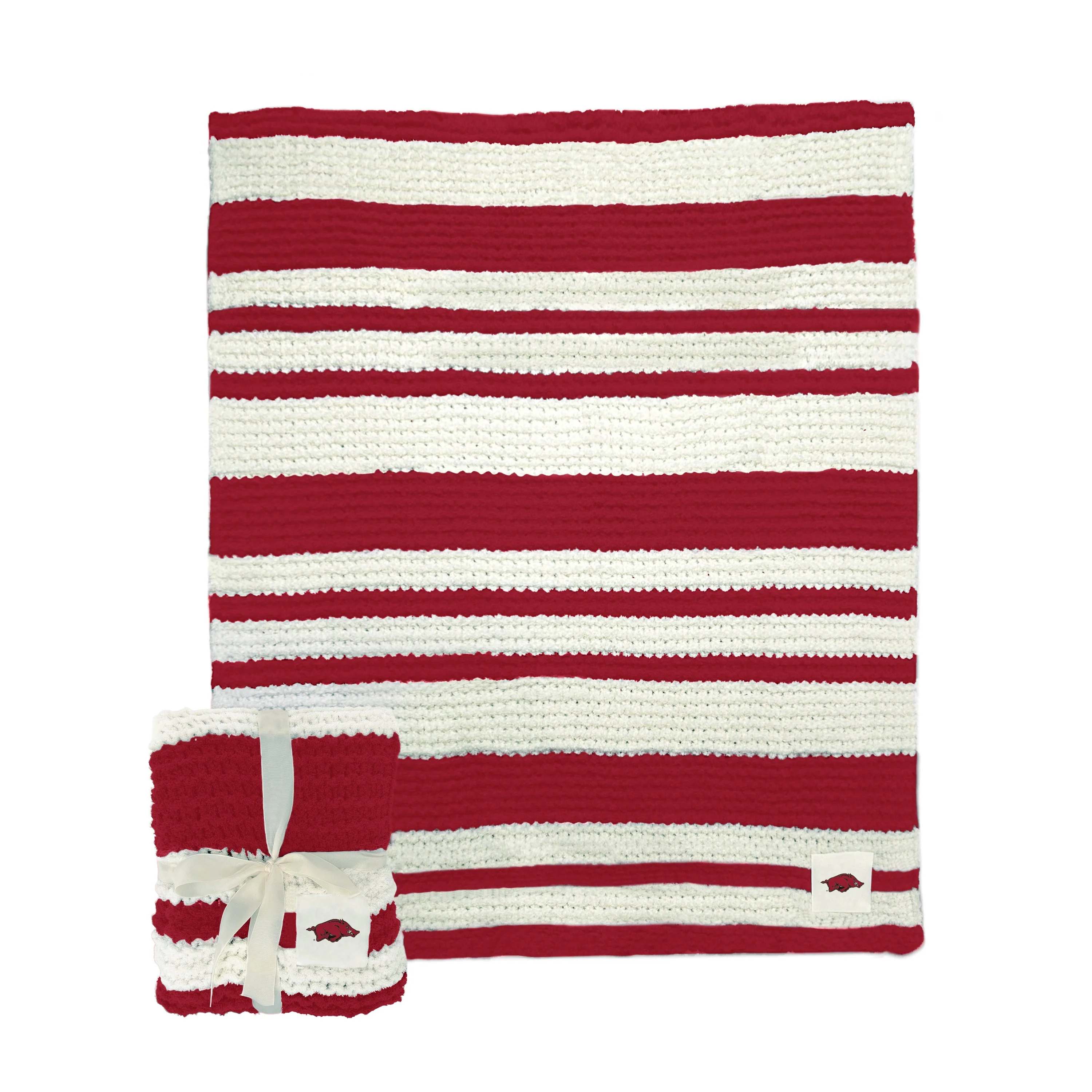 Arkansas Razorbacks Cable Knit Throw 50x60