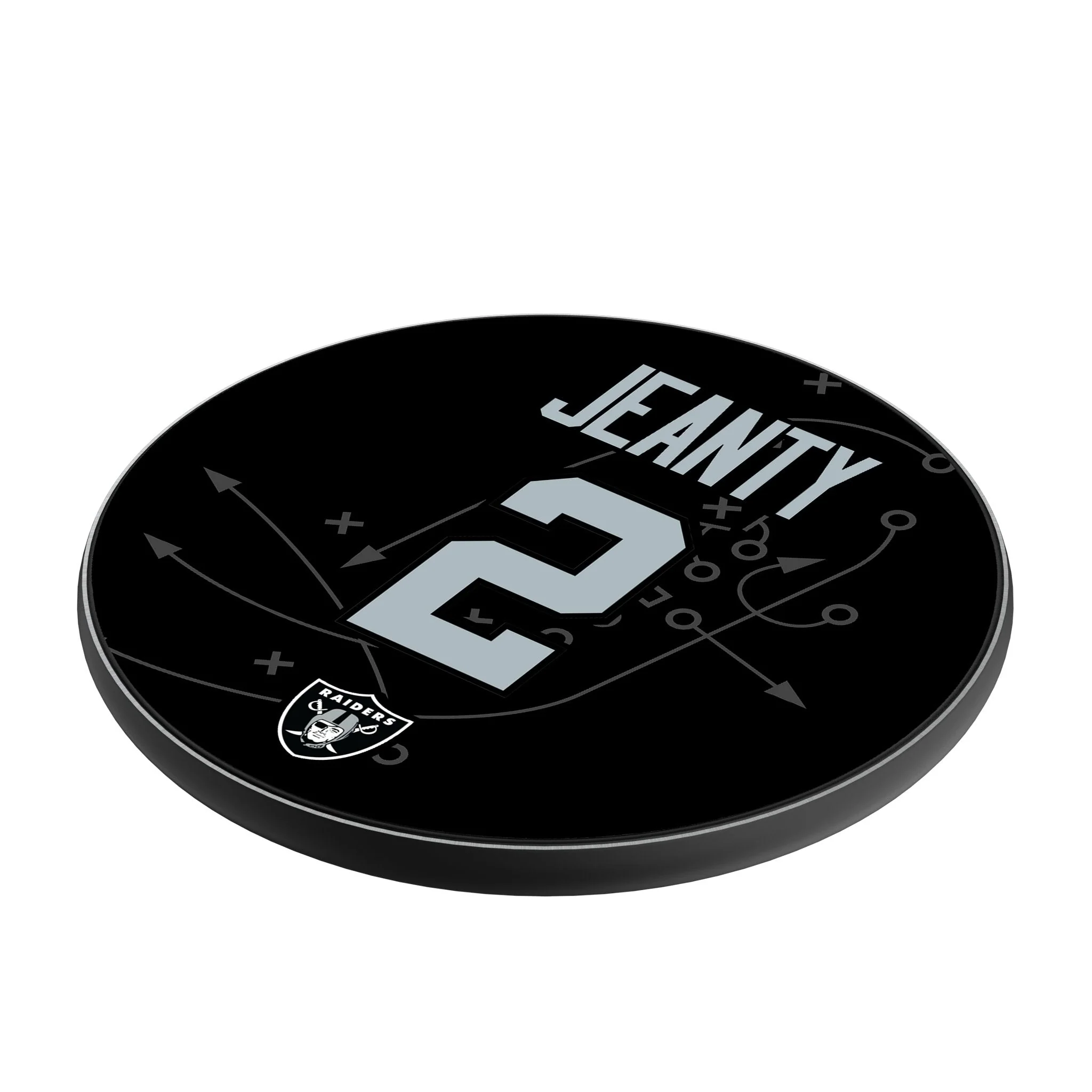 Ashton Jeanty Las Vegas Raiders 2 Game Tactic 15-Watt Wireless Charger - Image 2