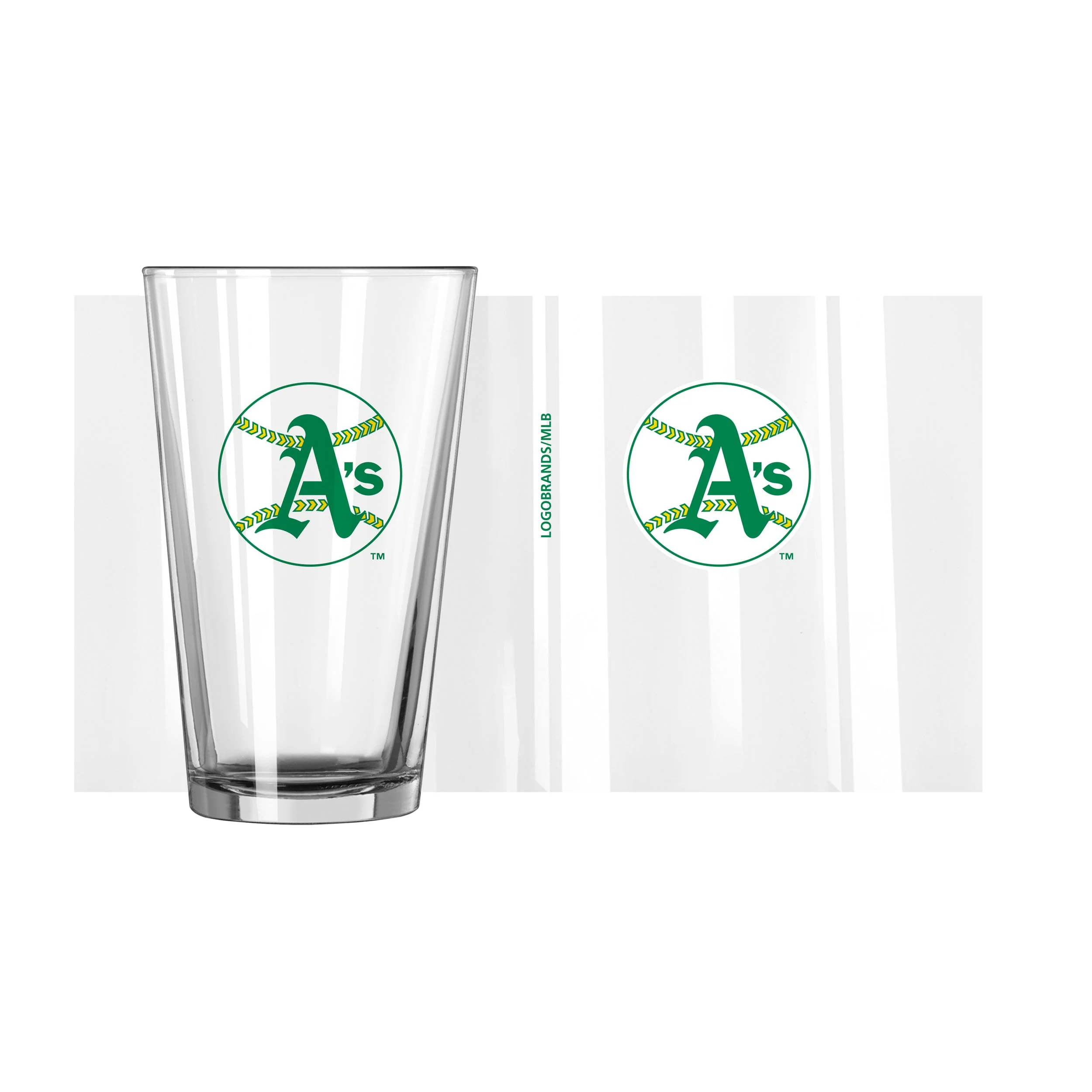 Athletics 16oz Retro Pint Glass - Image 2