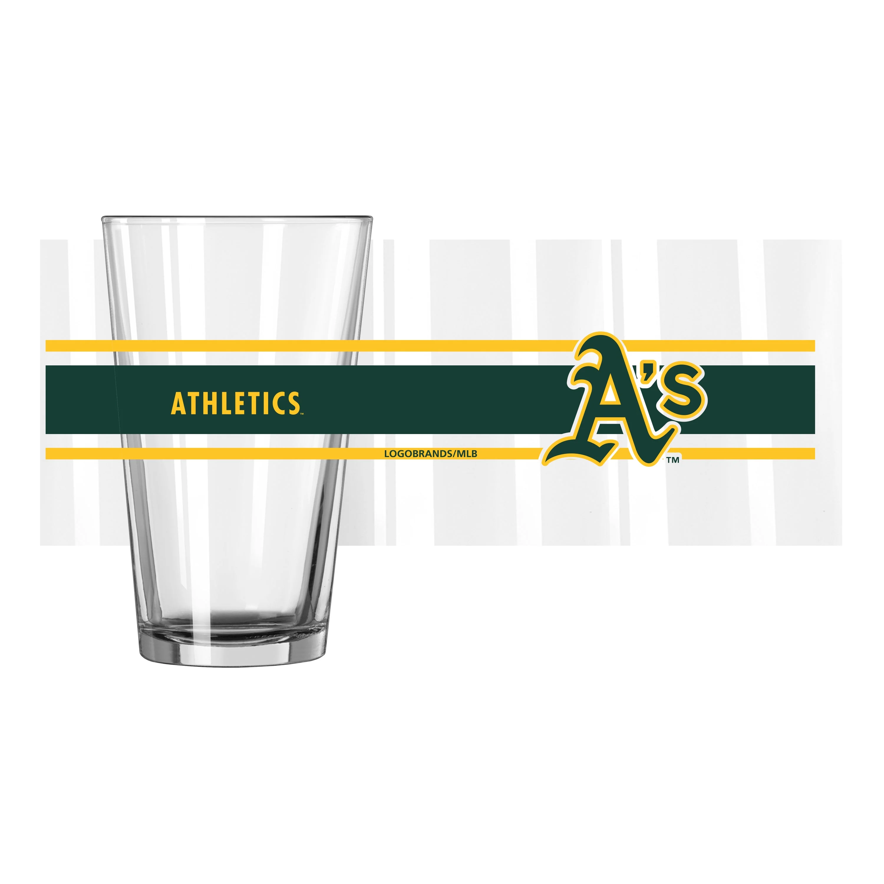 Athletics 16oz Stripe Pint Glass - Image 2