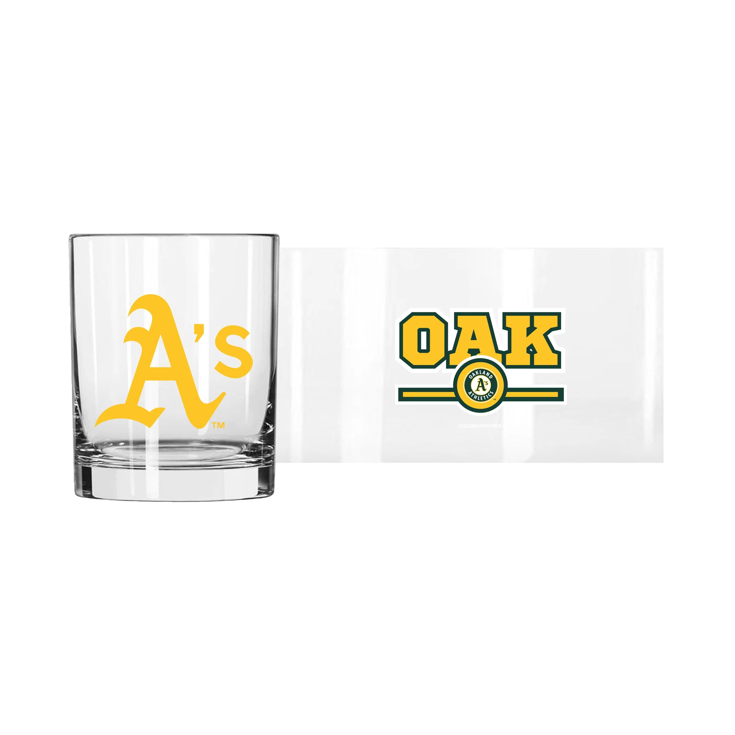 Athletics 14oz Letterman Rocks Glass - Image 2