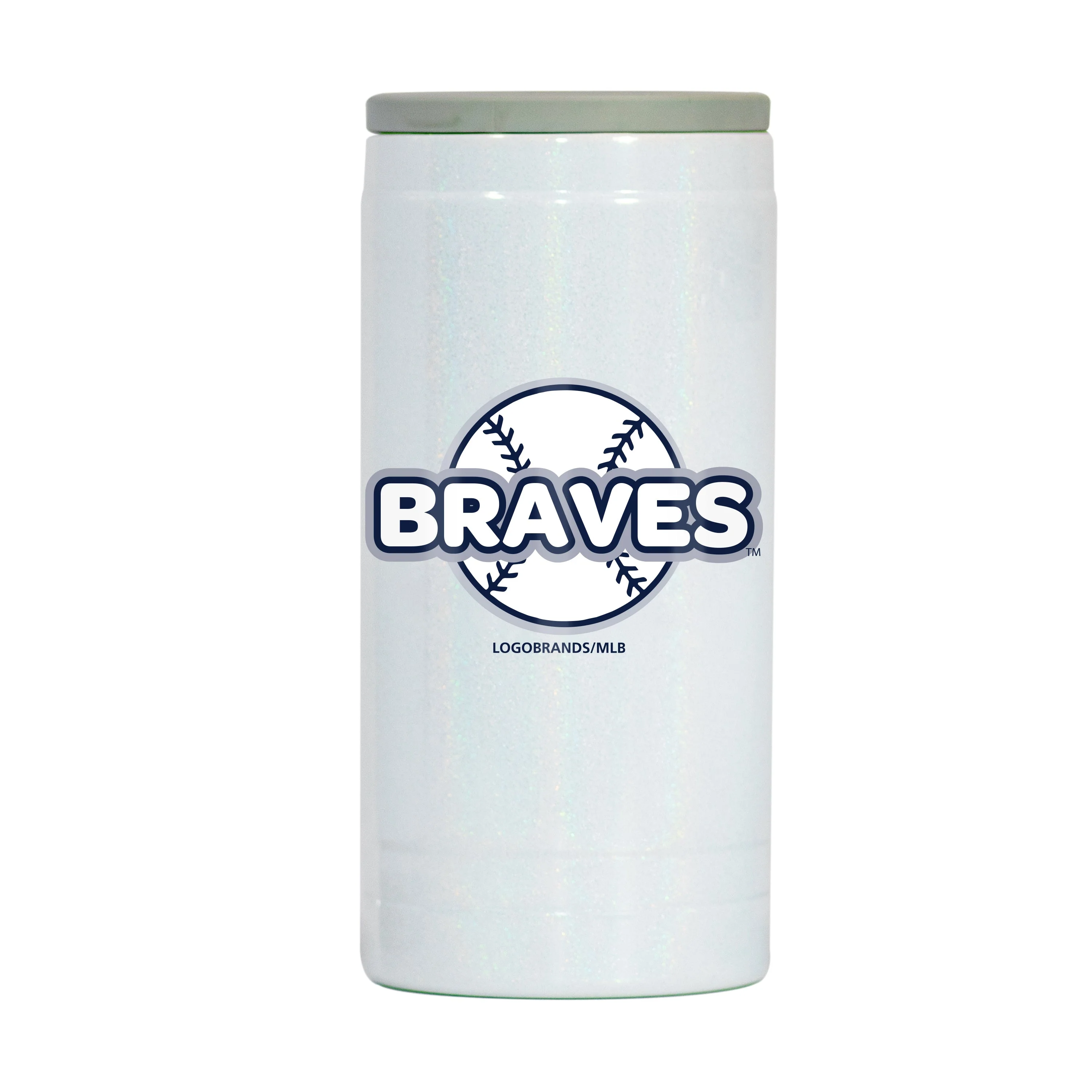 Atlanta Braves 12oz Bubble Iridescent Slim Coolie - Image 2