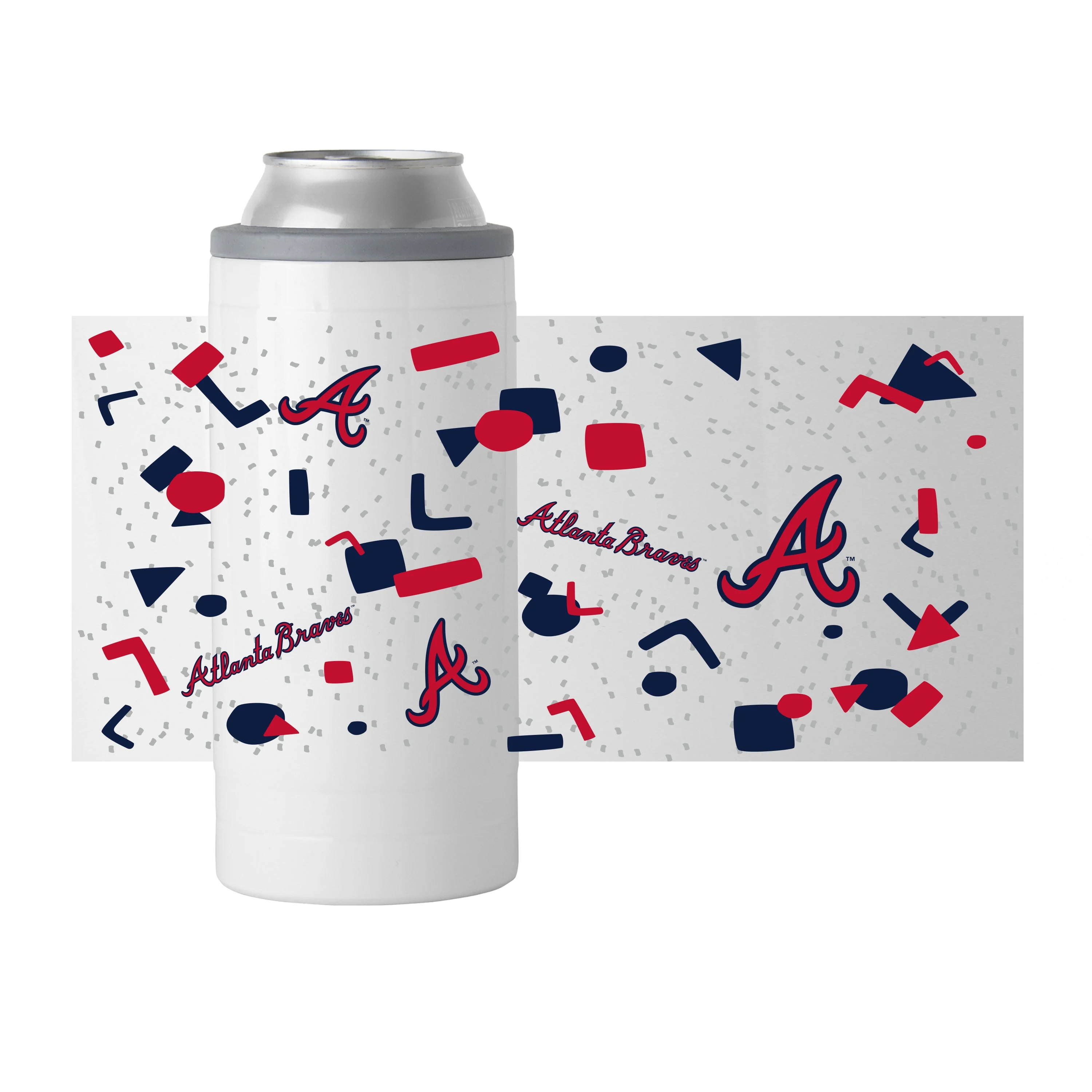 Atlanta Braves 12oz Flashback Slim Can Coolie - Image 2