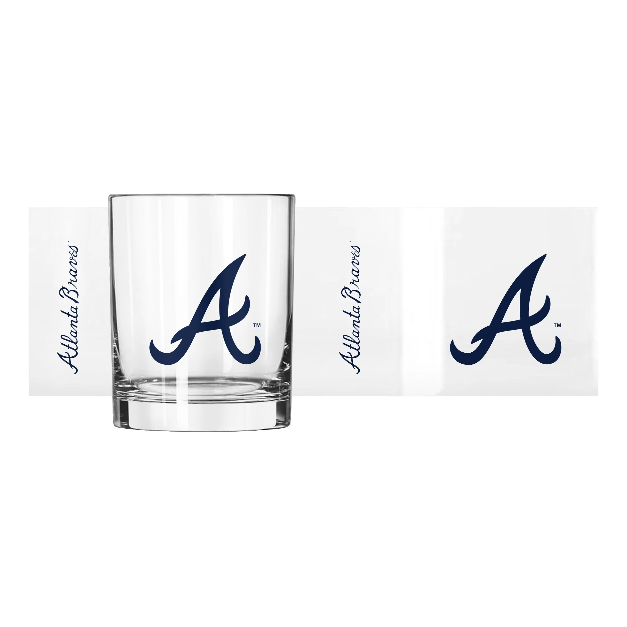 Atlanta Braves 14oz Gameday Rocks Glass - Image 2