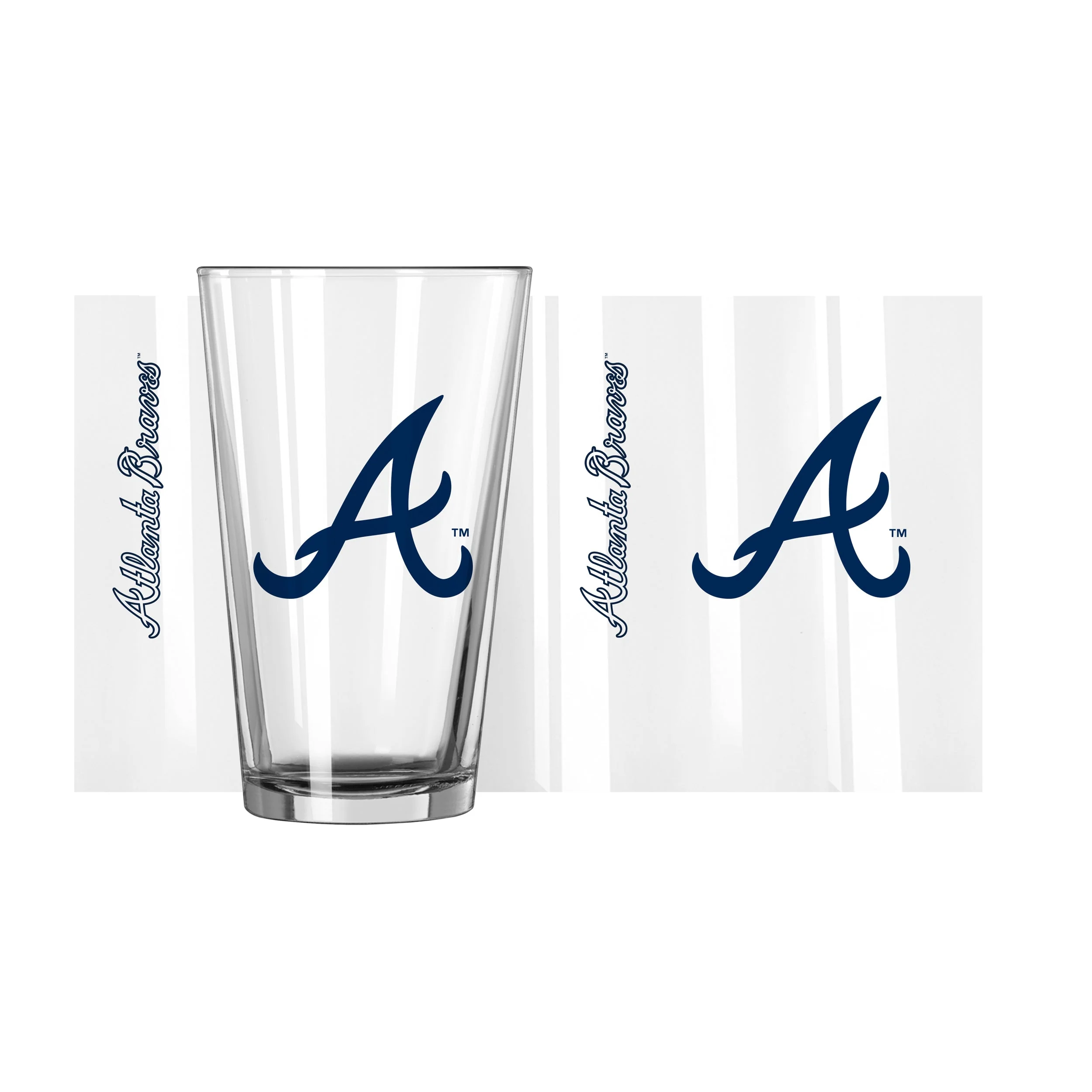 Atlanta Braves 16oz Gameday Pint Glass - Image 2