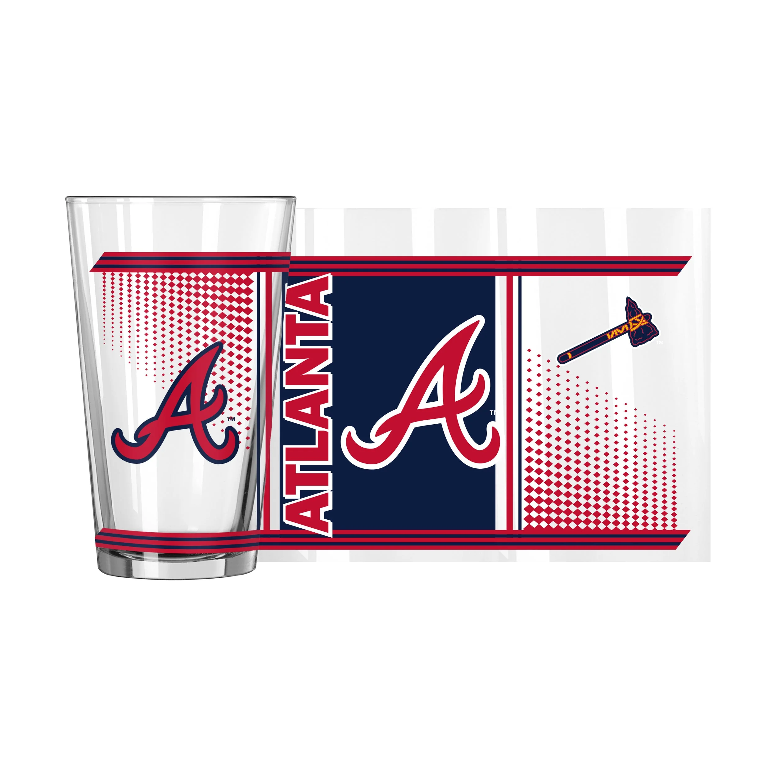 Atlanta Braves 16oz Hero Pint Glass - Image 2