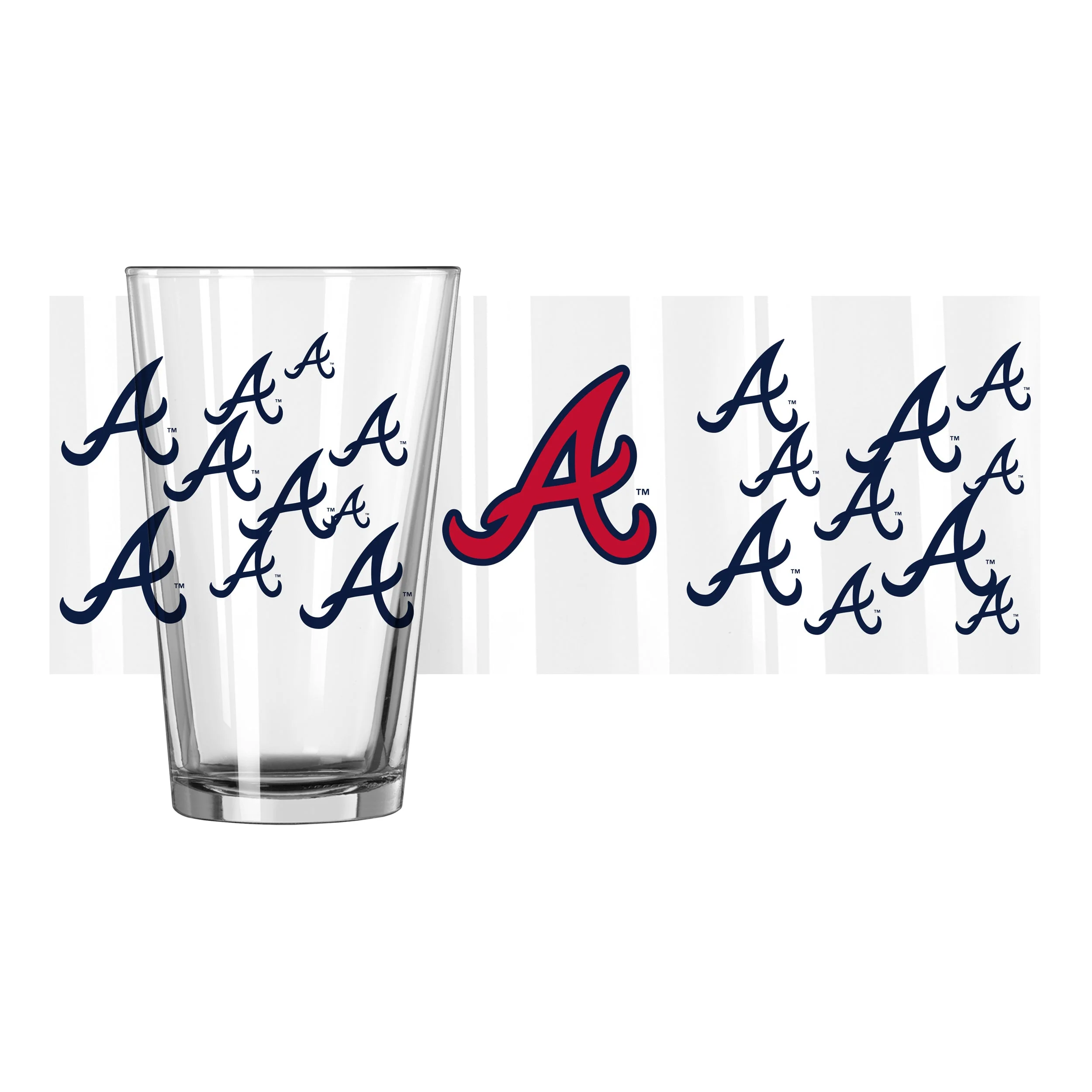 Atlanta Braves 16oz Scatter Pint Glass - Image 2