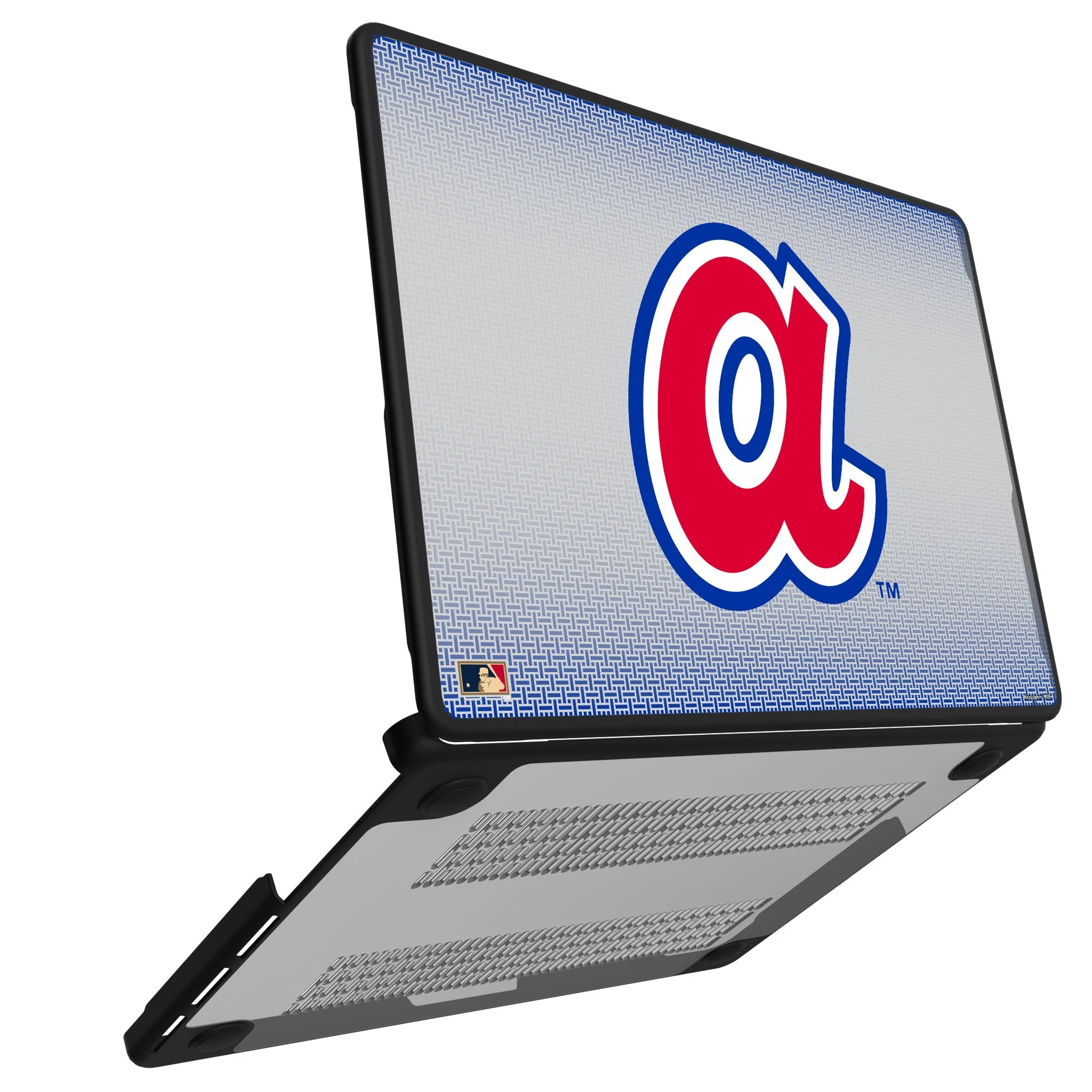 Atlanta Braves 1972-1980 - Cooperstown Collection Linen Laptop Case for Apple MacBook - Image 2