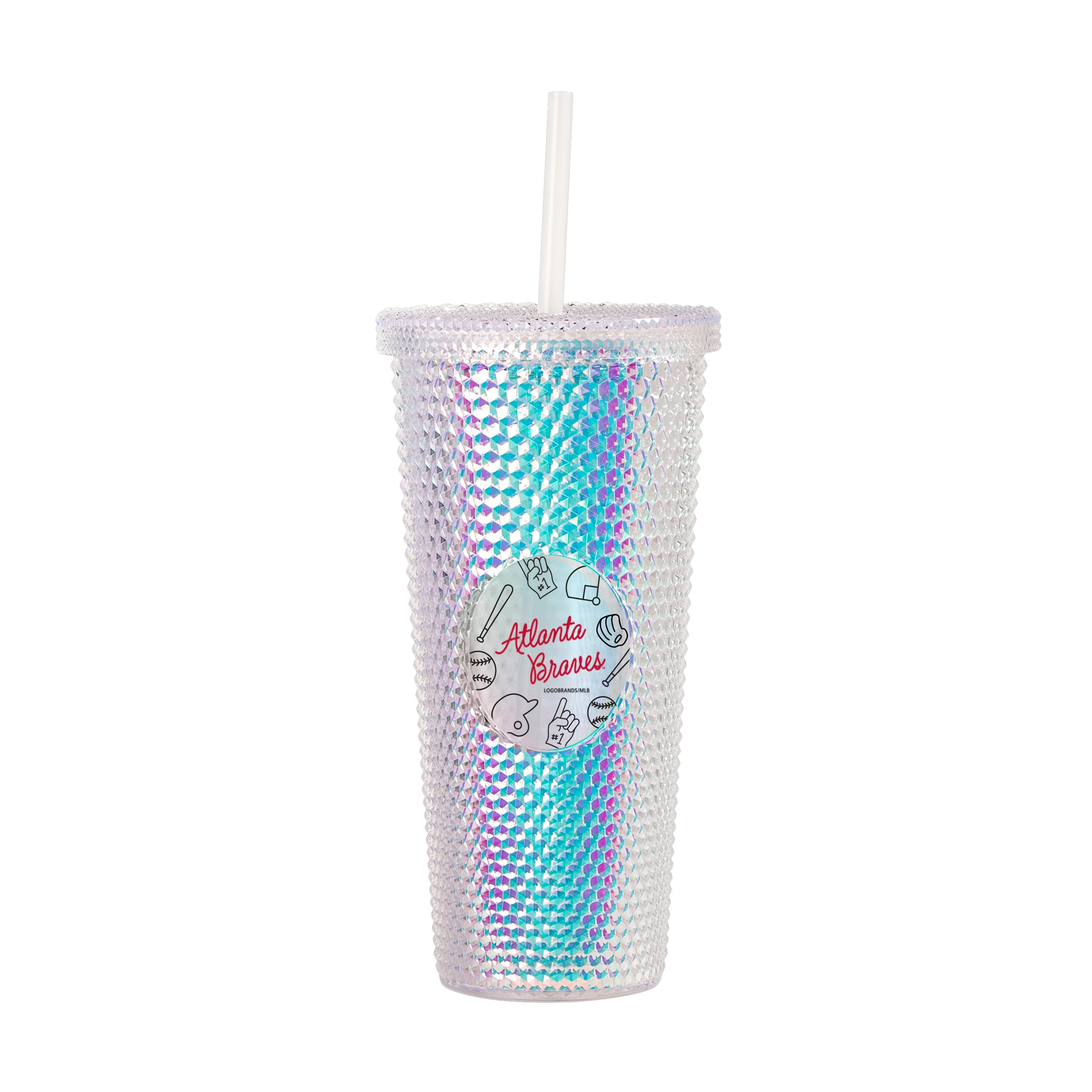 Atlanta Braves 24oz Playmaker Iridescent Stud Tumbler
