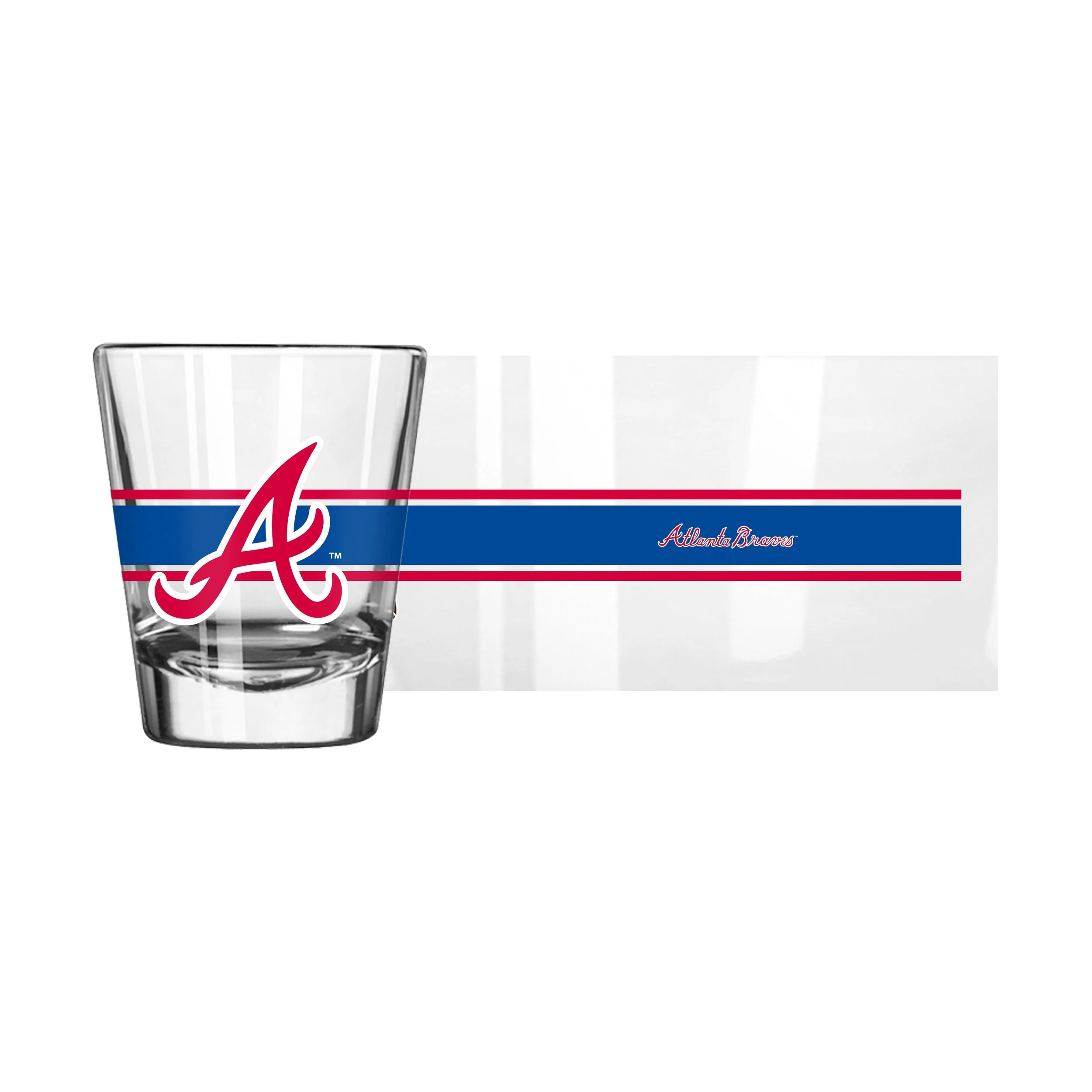 Atlanta Braves 2oz Stripe Shot Glass - Image 2