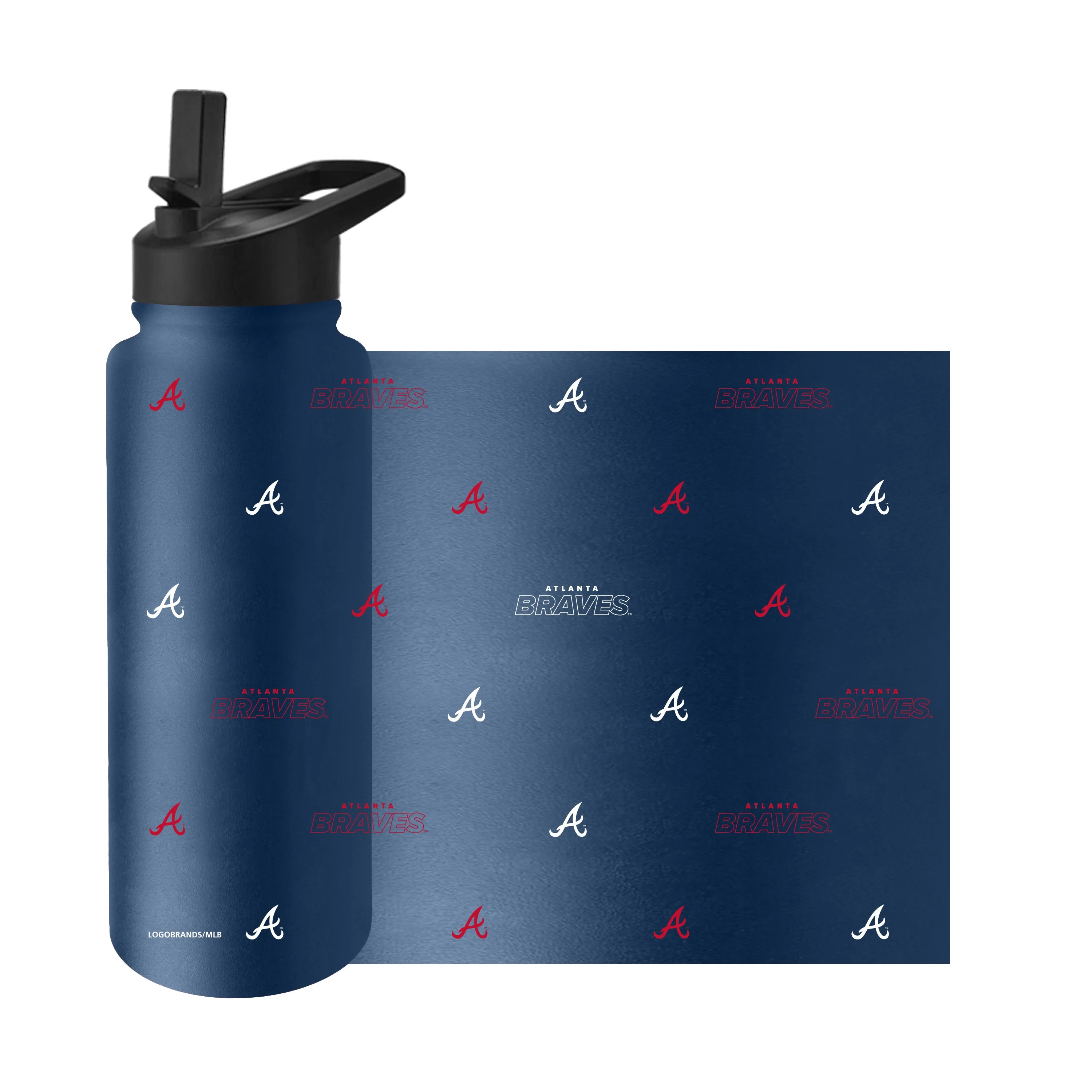 Atlanta Braves 34oz Step And Repeat Quencher Bottle - Image 3