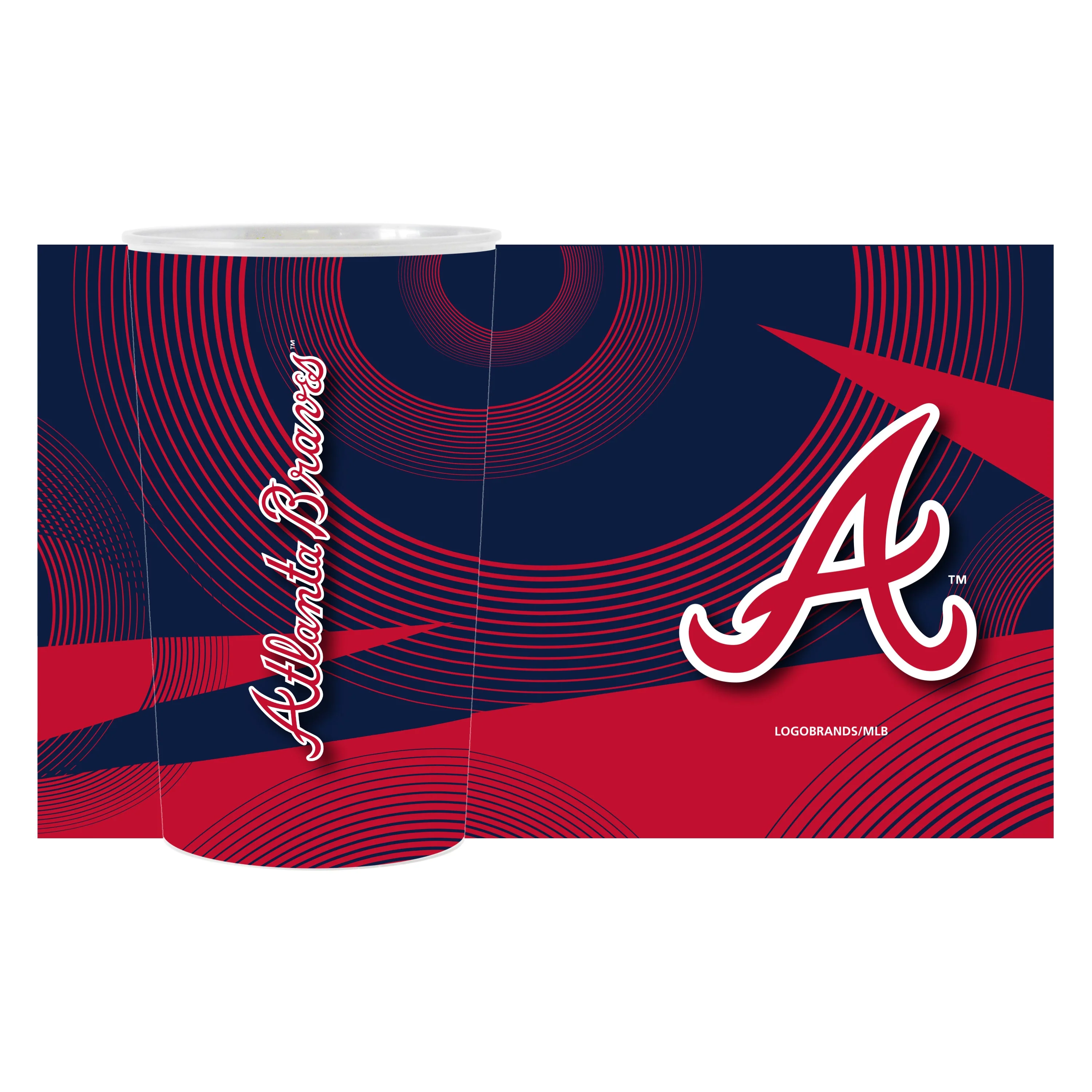 Atlanta Braves 4pk Geometric 22oz Hardwall Cup - Image 2