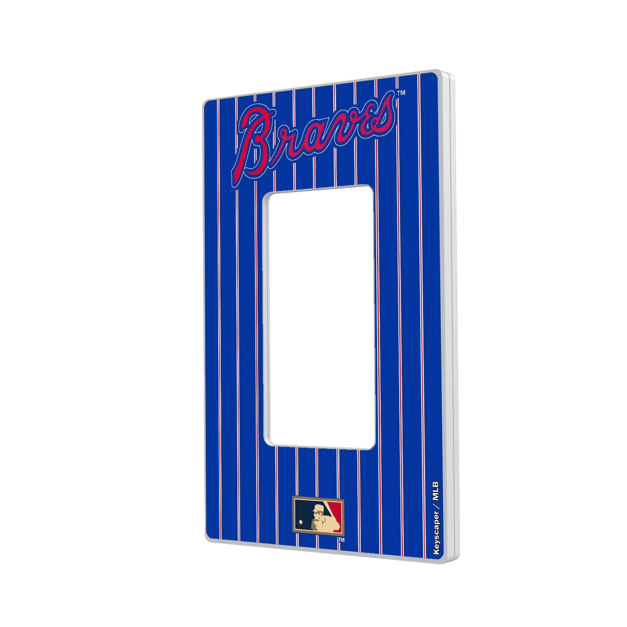 Atlanta Braves Home 2012 - Cooperstown Collection Pinstripe Hidden-Screw Light Switch Plate - Image 2