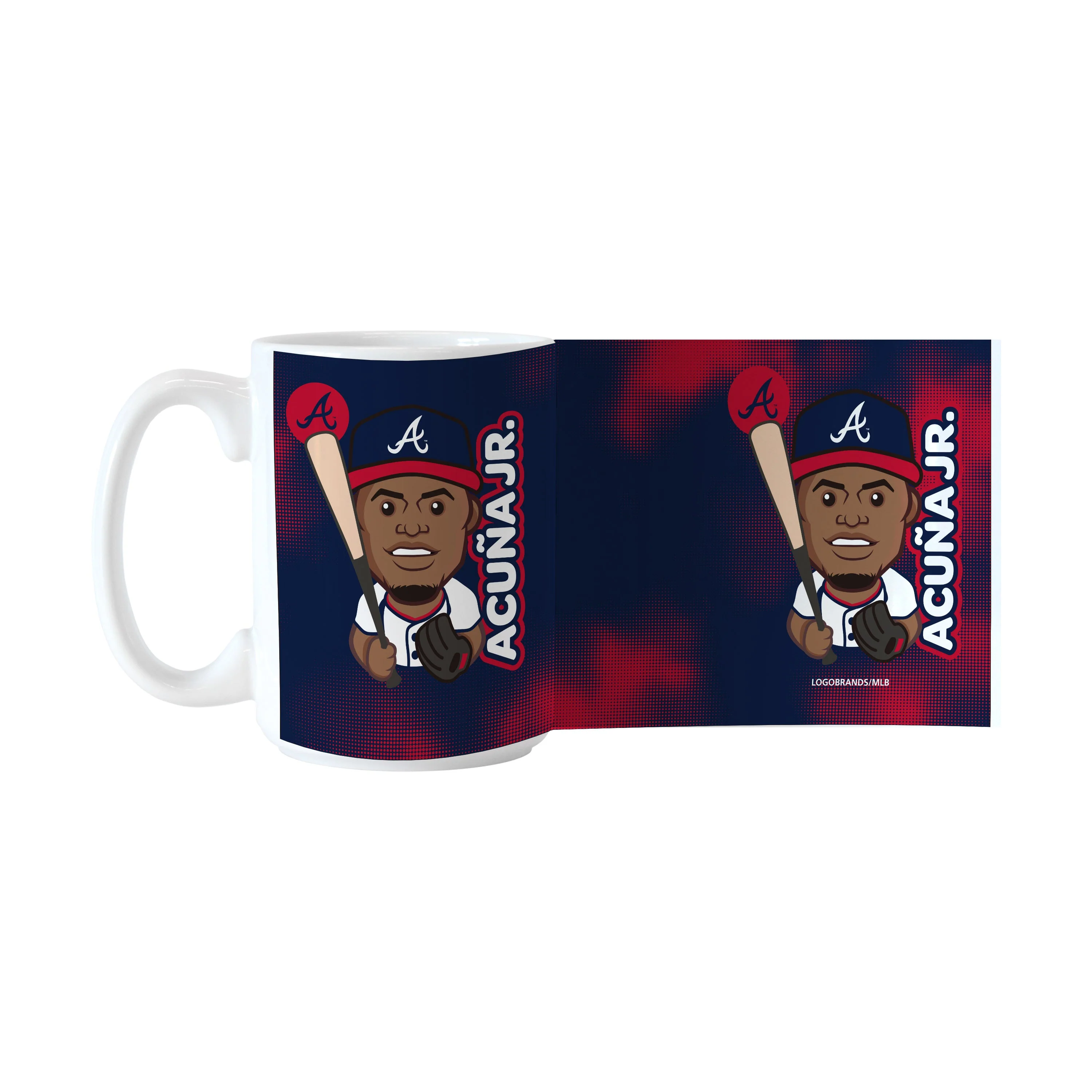 Atlanta Braves Ronald Acuna Jr Caricature 15oz Sublimated Mug - Image 2