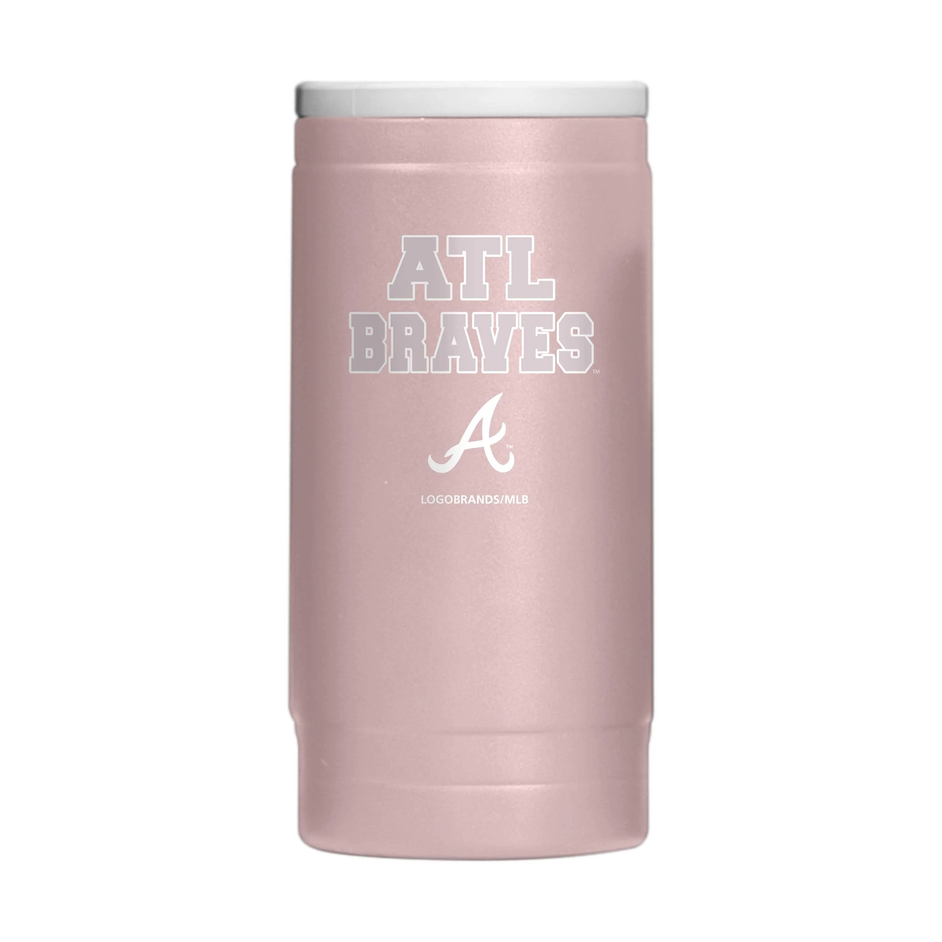 Atlanta Braves Stencil Powder Coat Slim Can Coolie - Image 2