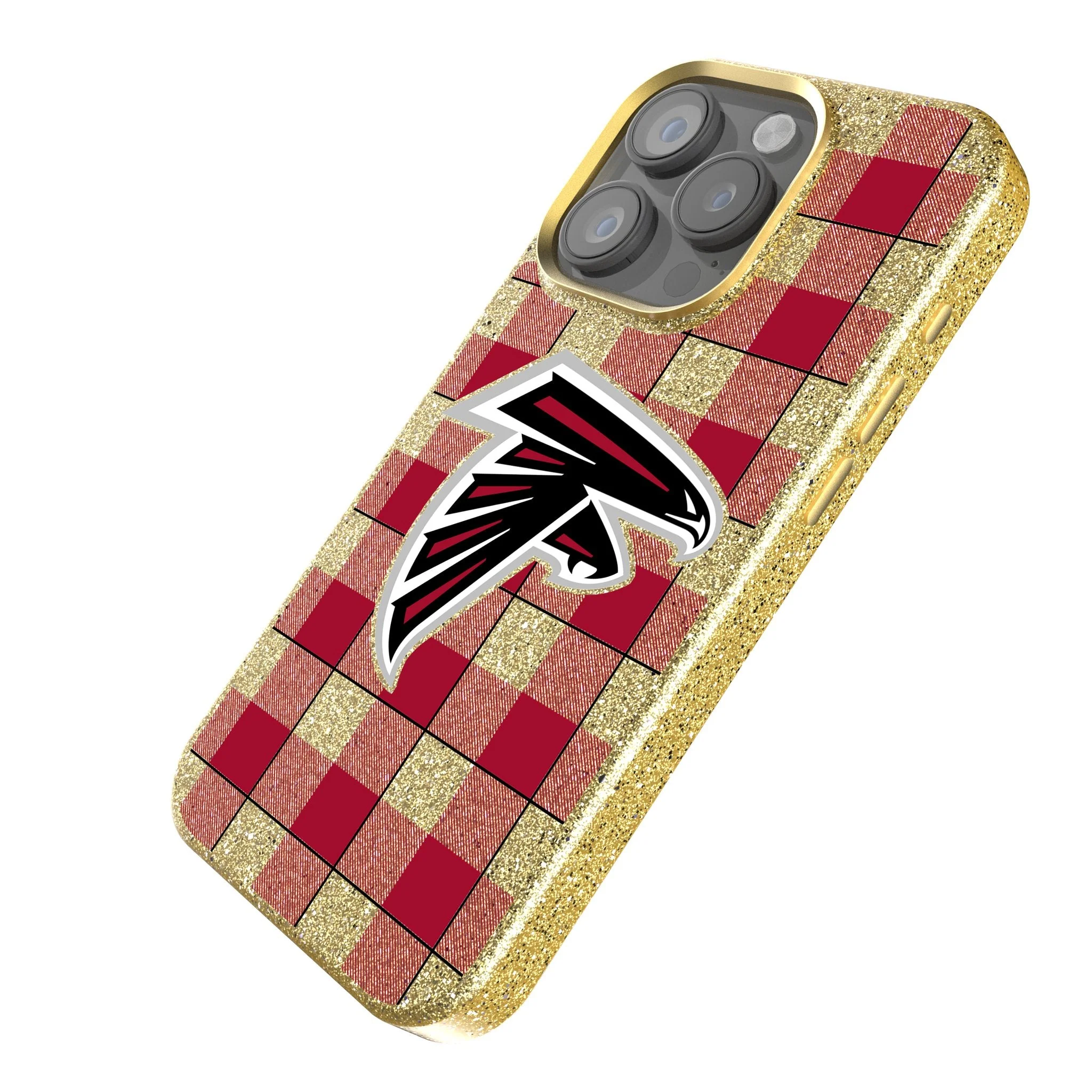 Atlanta Falcons Plaid Bling Phone Case - Image 2