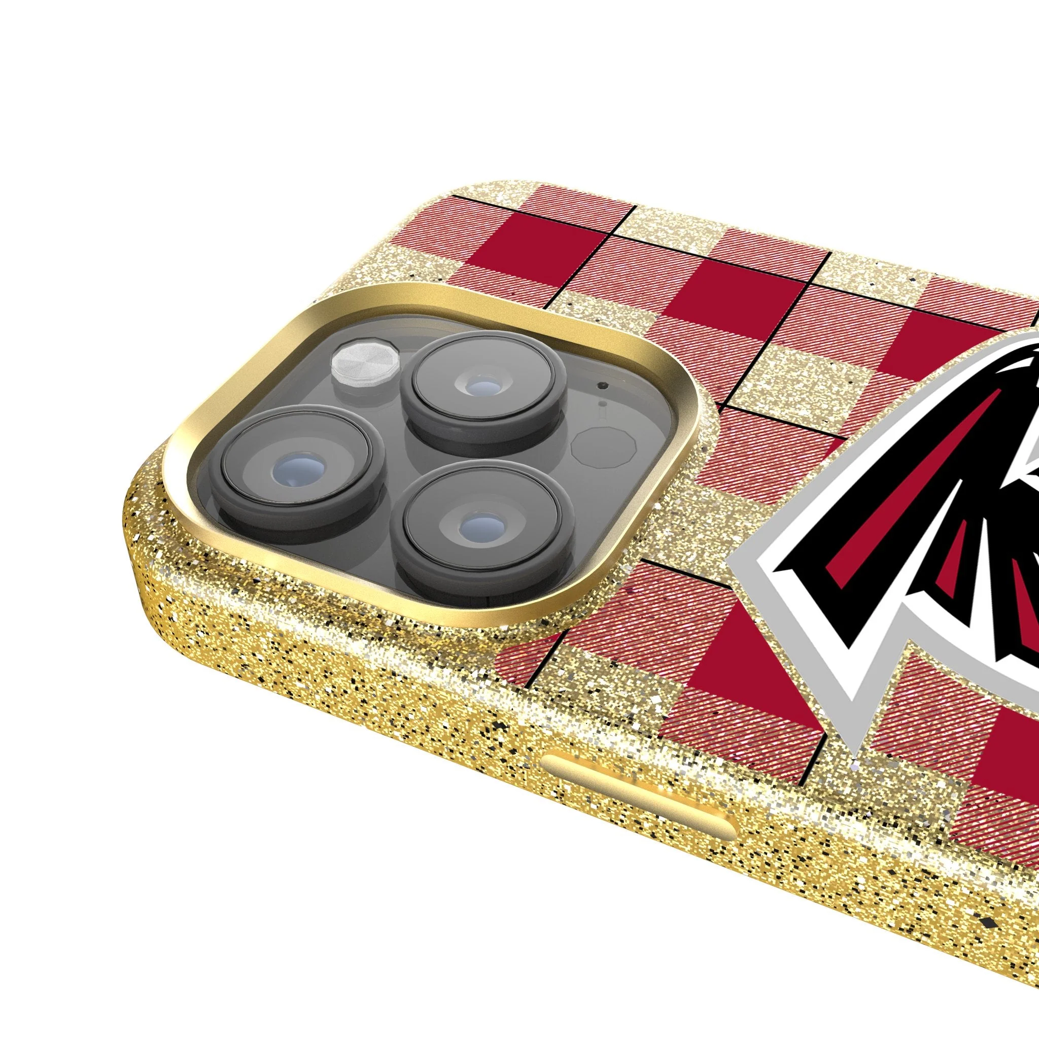 Atlanta Falcons Plaid Bling Phone Case - Image 4