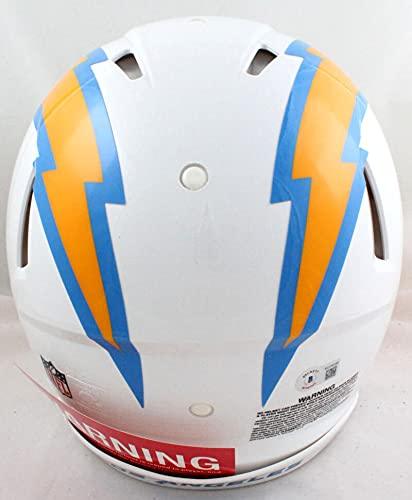 Austin Ekeler Autographed LA Chargers Authentic Speed FS Helmet - Beckett W Blk - Image 3