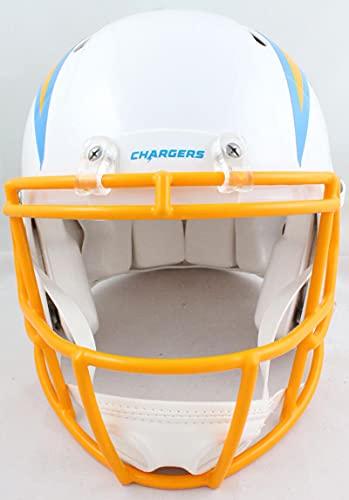 Austin Ekeler Autographed LA Chargers Authentic Speed FS Helmet - Beckett W Blk - Image 4
