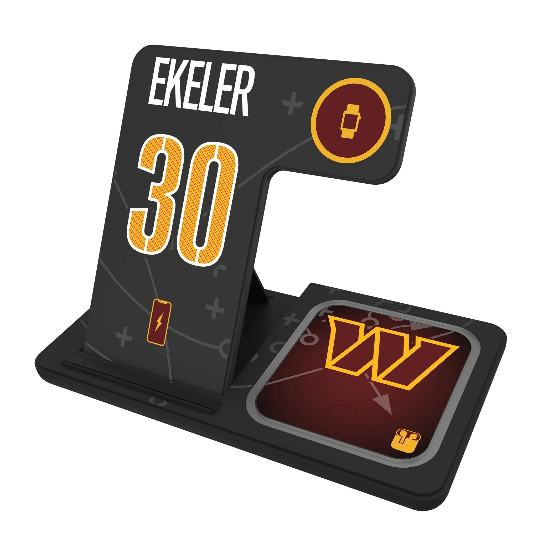 Austin Ekeler Washington Commanders 30 Ready 3 in 1 Charging Station