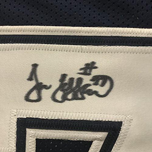Autographed/Signed Jim Jeffcoat Dallas Dark Blue Football Jersey JSA COA - Image 3
