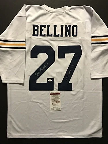 Autographed/Signed Joe Bellino"Heisman 60" Navy White Football Jersey JSA COA - Image 2