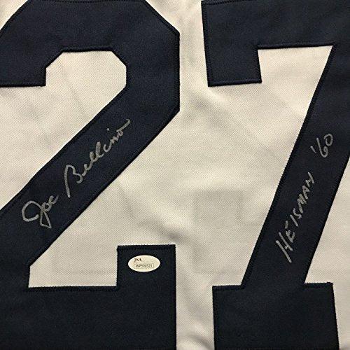 Autographed/Signed Joe Bellino"Heisman 60" Navy White Football Jersey JSA COA - Image 3