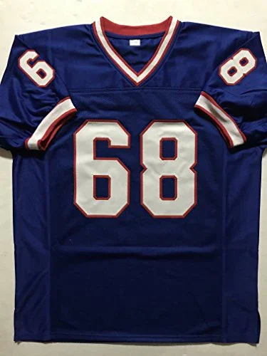 Autographed/Signed Joe DeLamielleure"HOF 03" Buffalo Blue Football Jersey JSA COA - Image 4