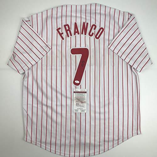 Autographed/Signed Maikel Franco Philadelphia Pinstripe Baseball Jersey JSA COA - Image 2