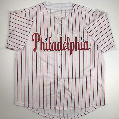 Autographed/Signed Maikel Franco Philadelphia Pinstripe Baseball Jersey JSA COA - Image 4