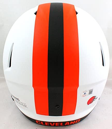 Baker Mayfield Autographed Cleveland Browns F/S Lunar Speed Helmet - Beckett W Orange - Image 3