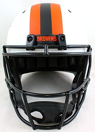 Baker Mayfield Autographed Cleveland Browns F/S Lunar Speed Helmet - Beckett W Orange - Image 4