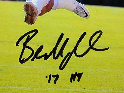 Baker Mayfield Autographed Oklahoma Sooners 16x20 HM In Air Photo w/ 17 HT - Beckett W Auth Black - Image 2