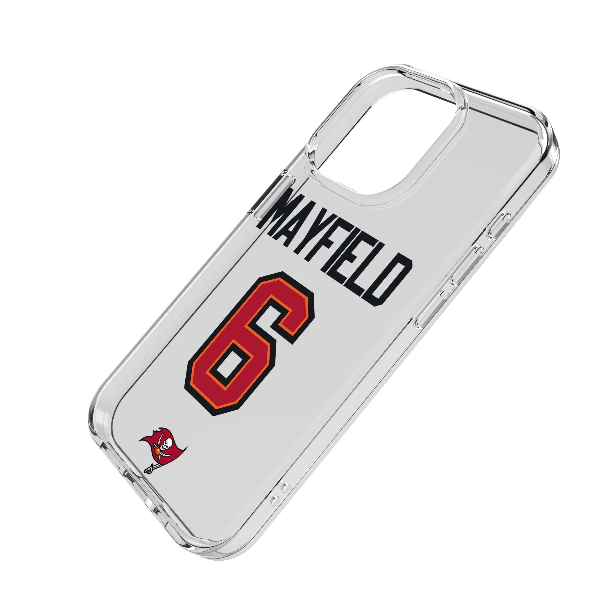 Baker Mayfield Tampa Bay Buccaneers 6 Game Tactic Clear Phone Case for Apple iPhone - Image 2