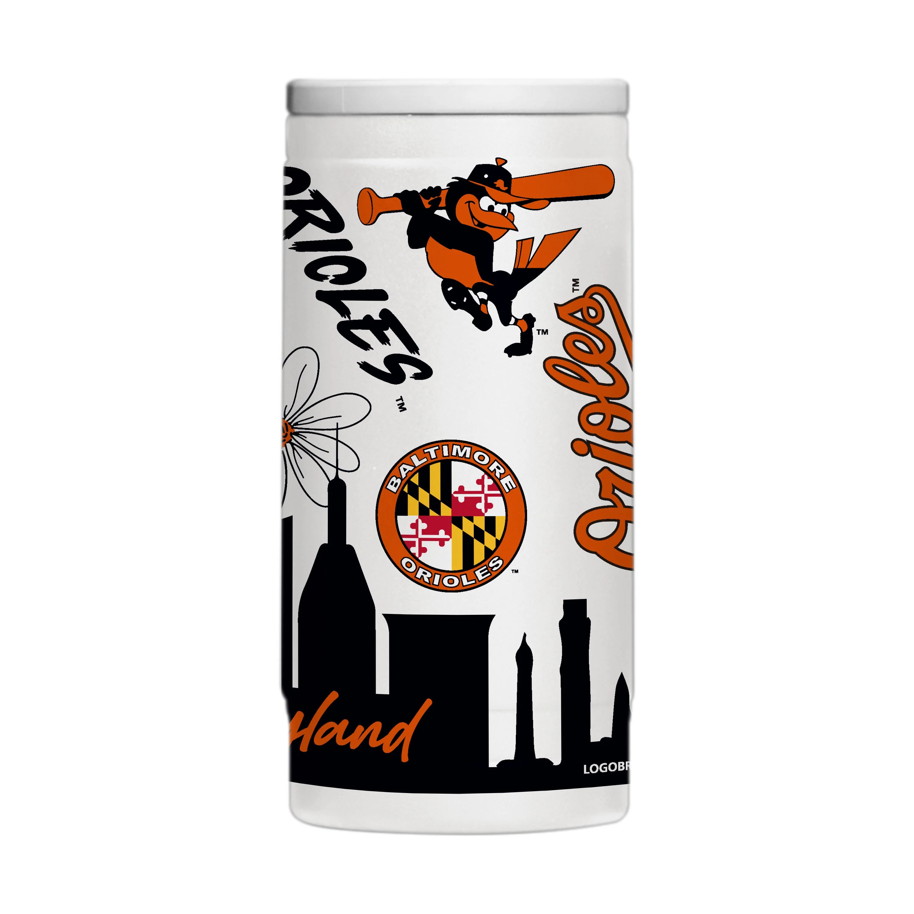 Baltimore Orioles 12oz Native Powdercoat SlimCan Coolie - Image 2
