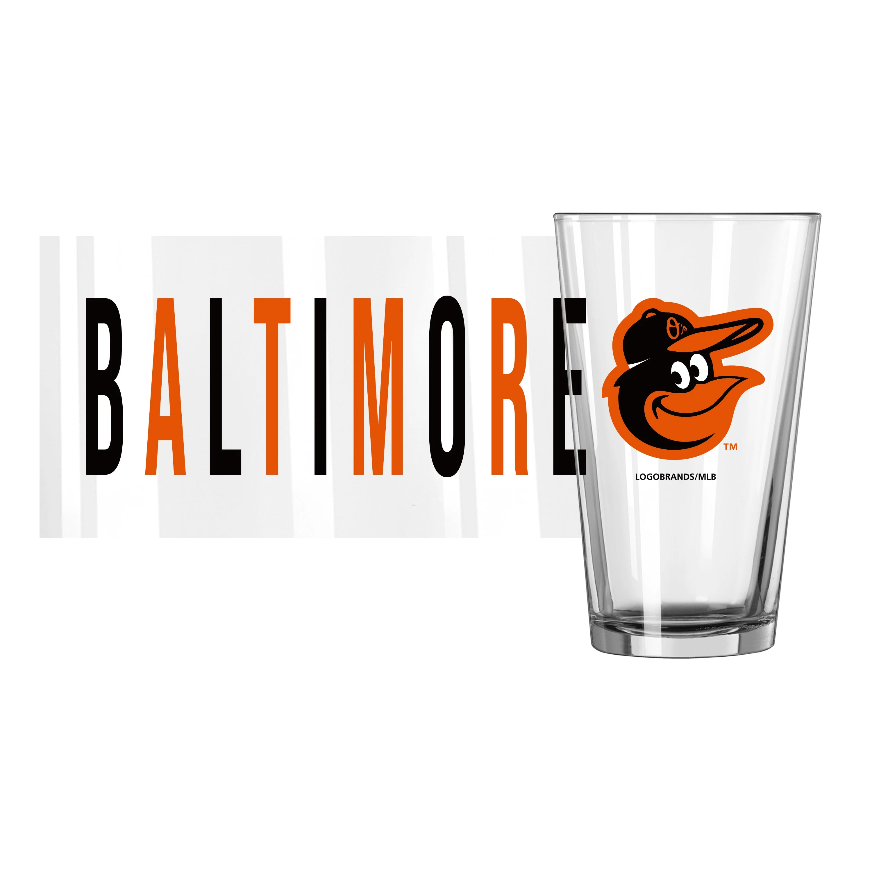 Baltimore Orioles 16oz Overtime Pint Glass - Image 2