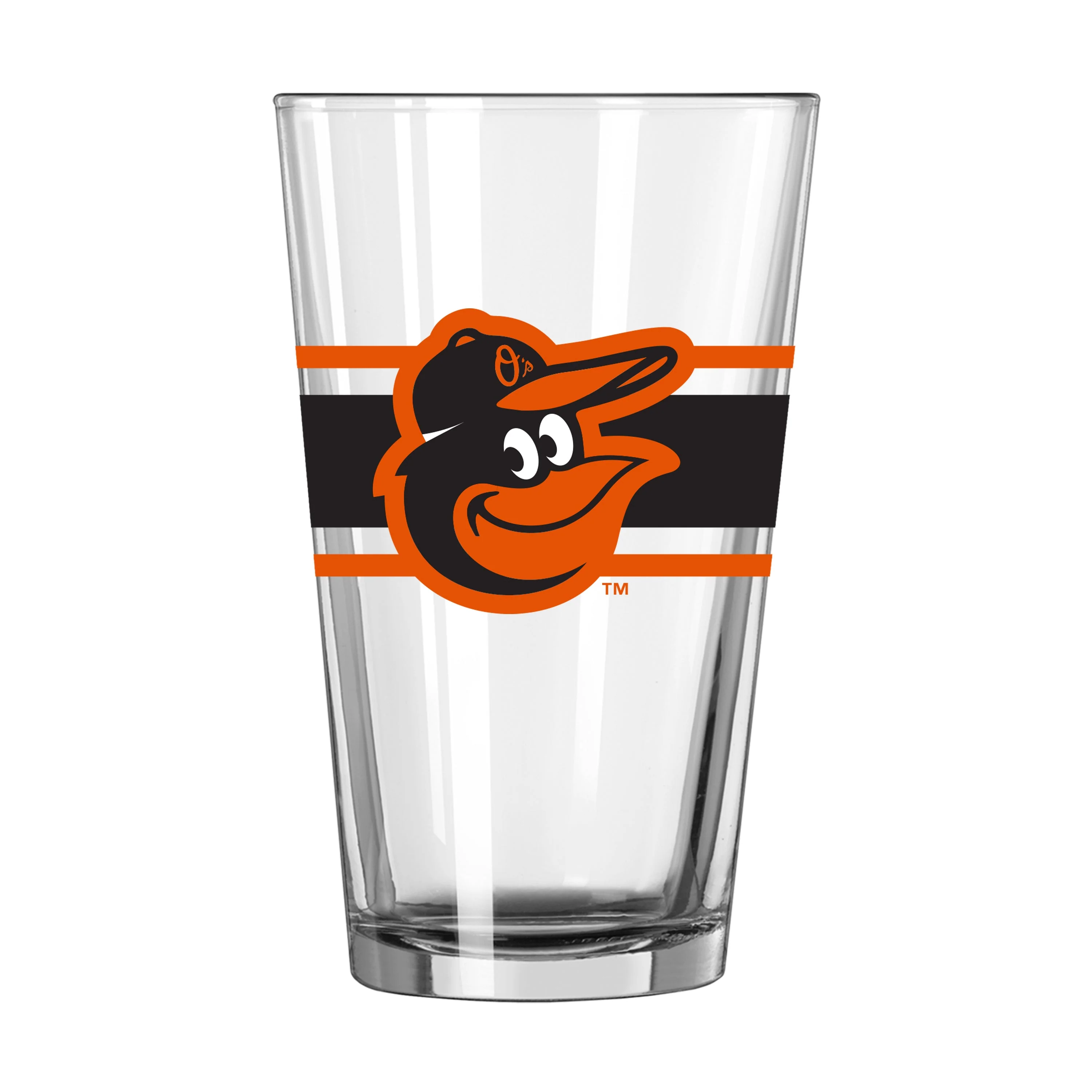 Baltimore Orioles 16oz Stripe Pint Glass