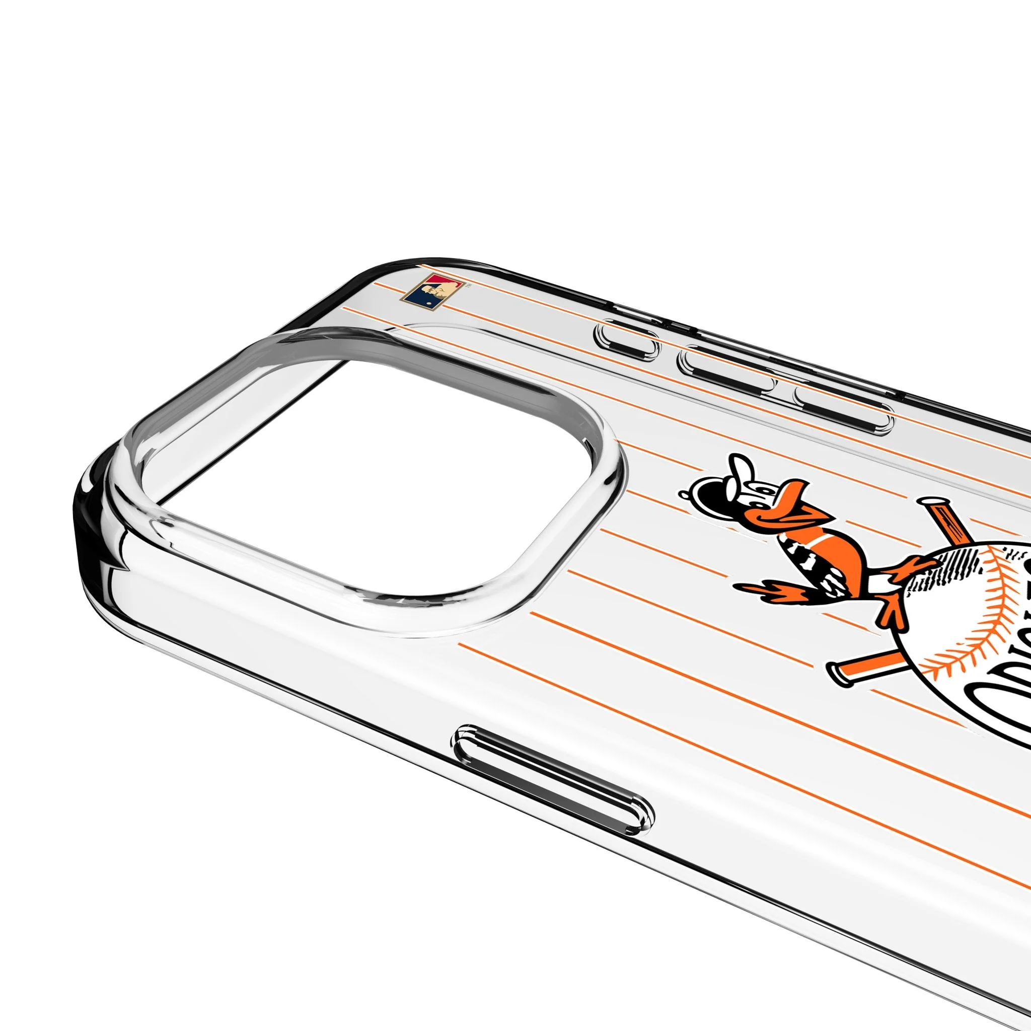 Baltimore Orioles 1954-1963 - Cooperstown Collection Pinstripe Clear Phone Case for Apple iPhone - Image 3