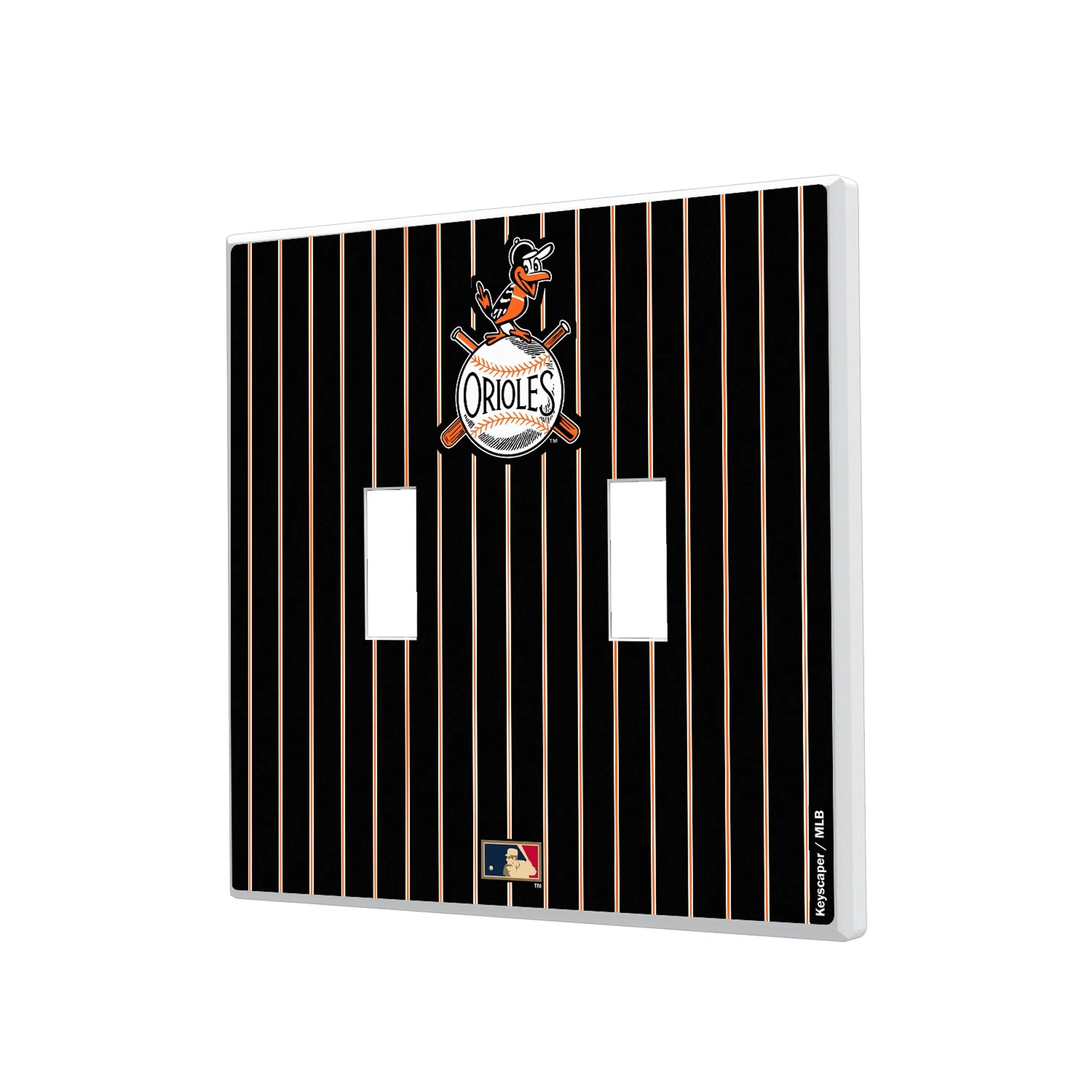 Baltimore Orioles 1954-1963 - Cooperstown Collection Pinstripe Hidden-Screw Light Switch Plate - Image 3