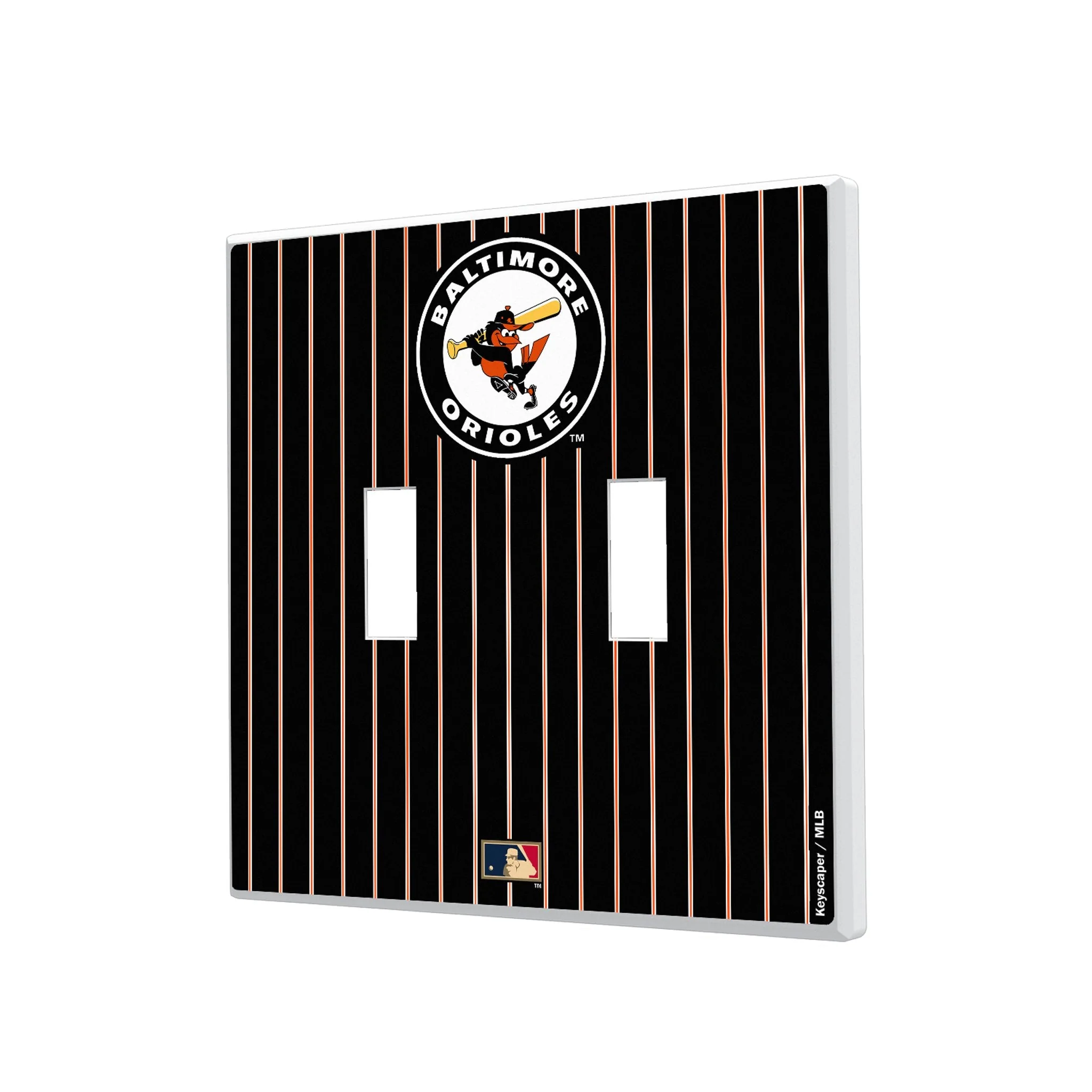 Baltimore Orioles 1966-1969 - Cooperstown Collection Pinstripe Hidden-Screw Light Switch Plate - Image 3