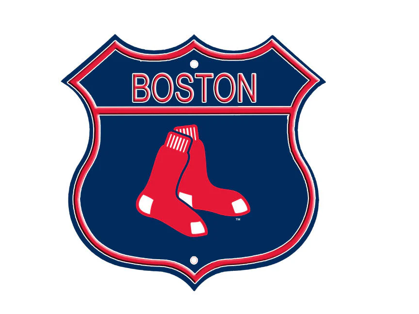 Boston Red Sox Embossed Steel Route Sign