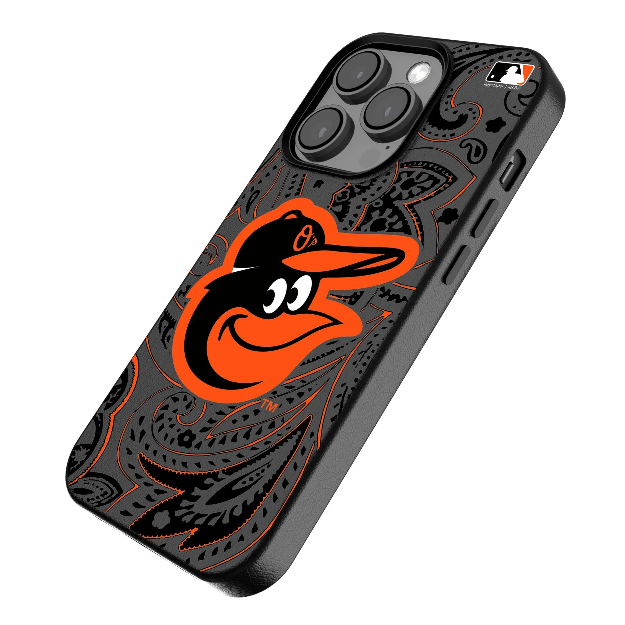 Baltimore Orioles Paisley MagSafe Compatible Phone Case for Apple iPhone - Image 2