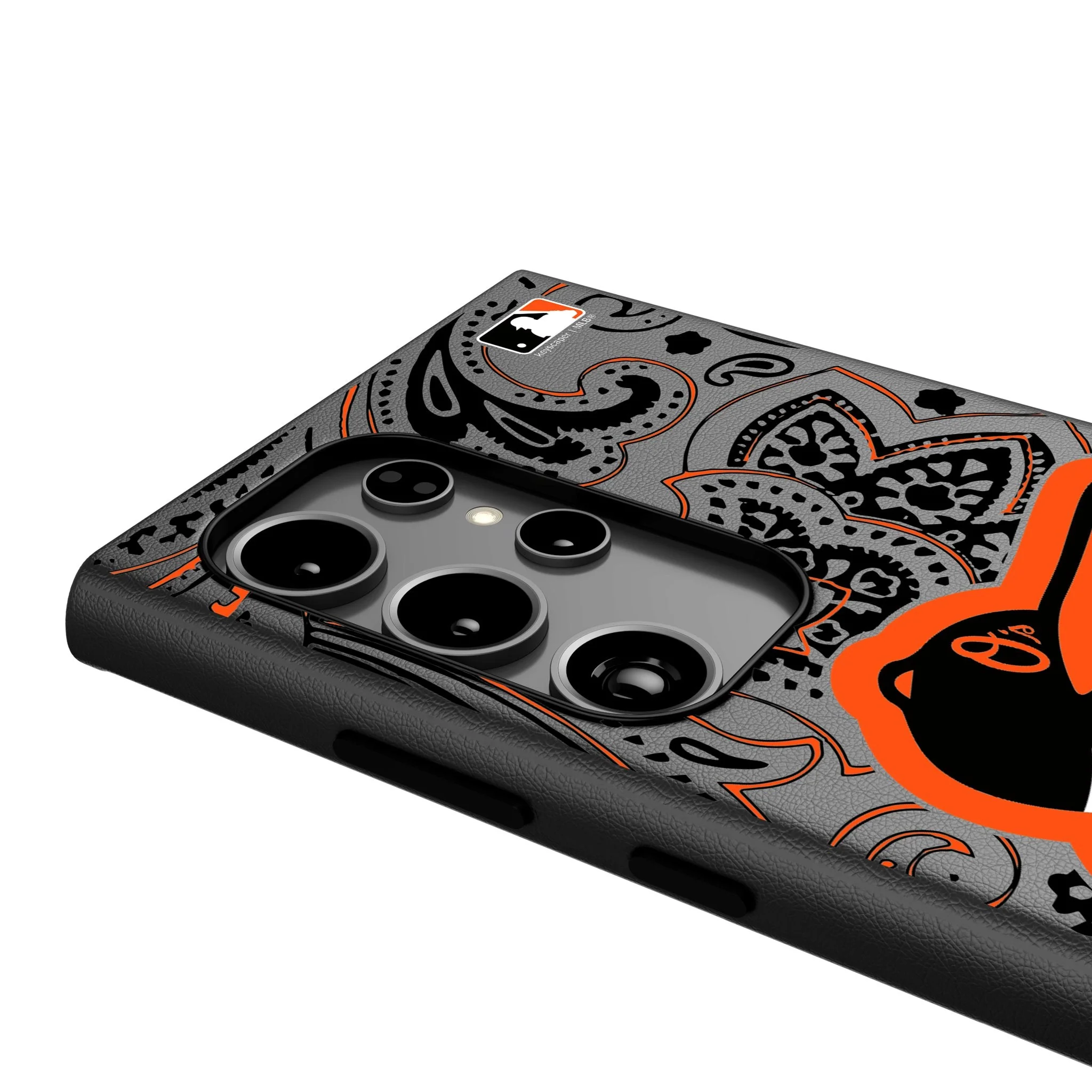 Baltimore Orioles Paisley MagSafe Compatible Phone Case for Samsung Galaxy - Image 4