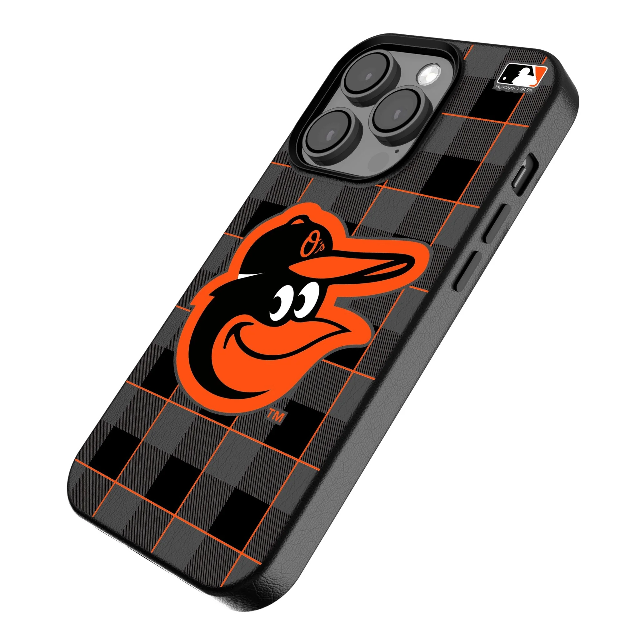 Baltimore Orioles Plaid MagSafe Compatible Phone Case for Apple iPhone - Image 2