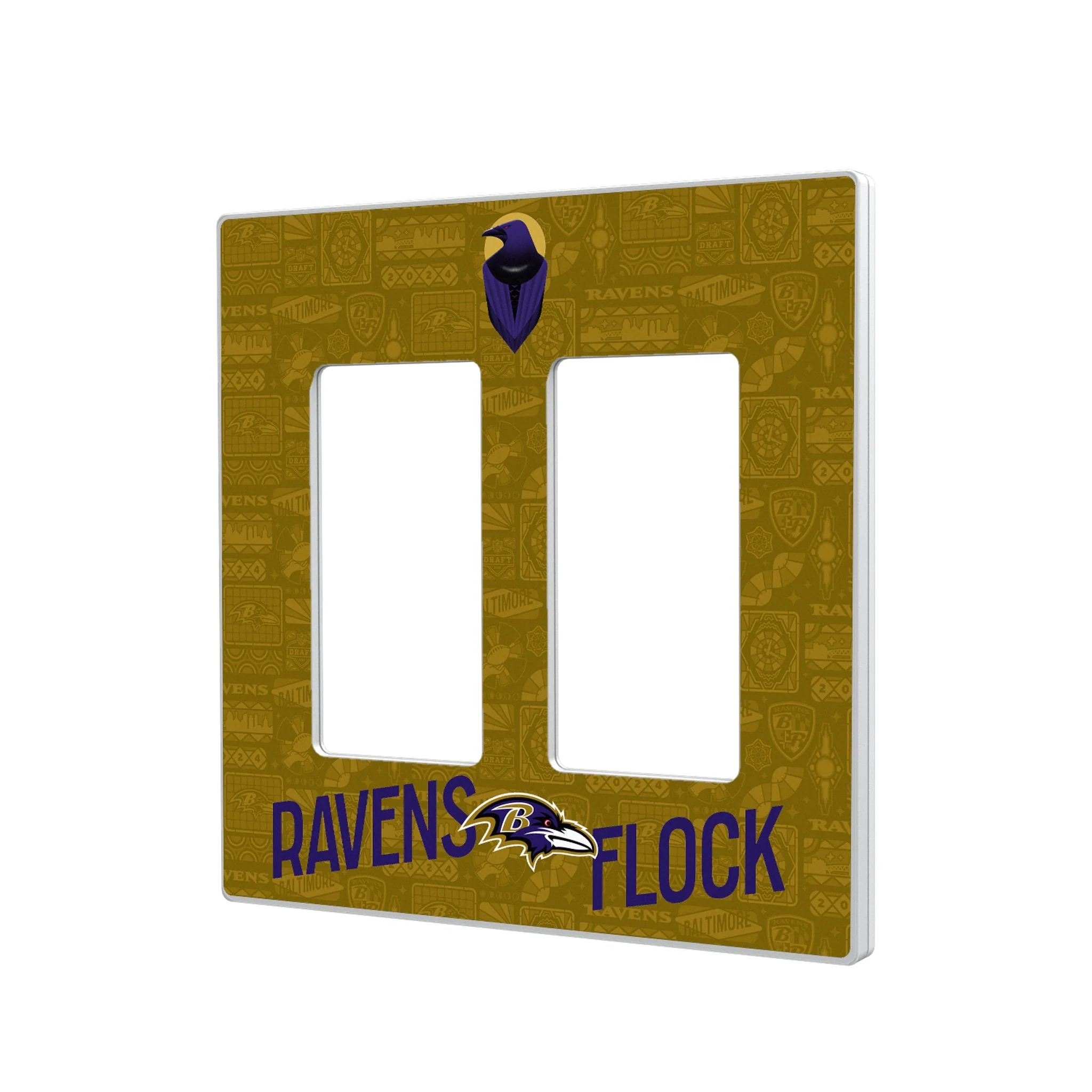 Baltimore Ravens 2024 Illustrated Limited Edition Hidden-Screw Light Switch Plate - Image 4