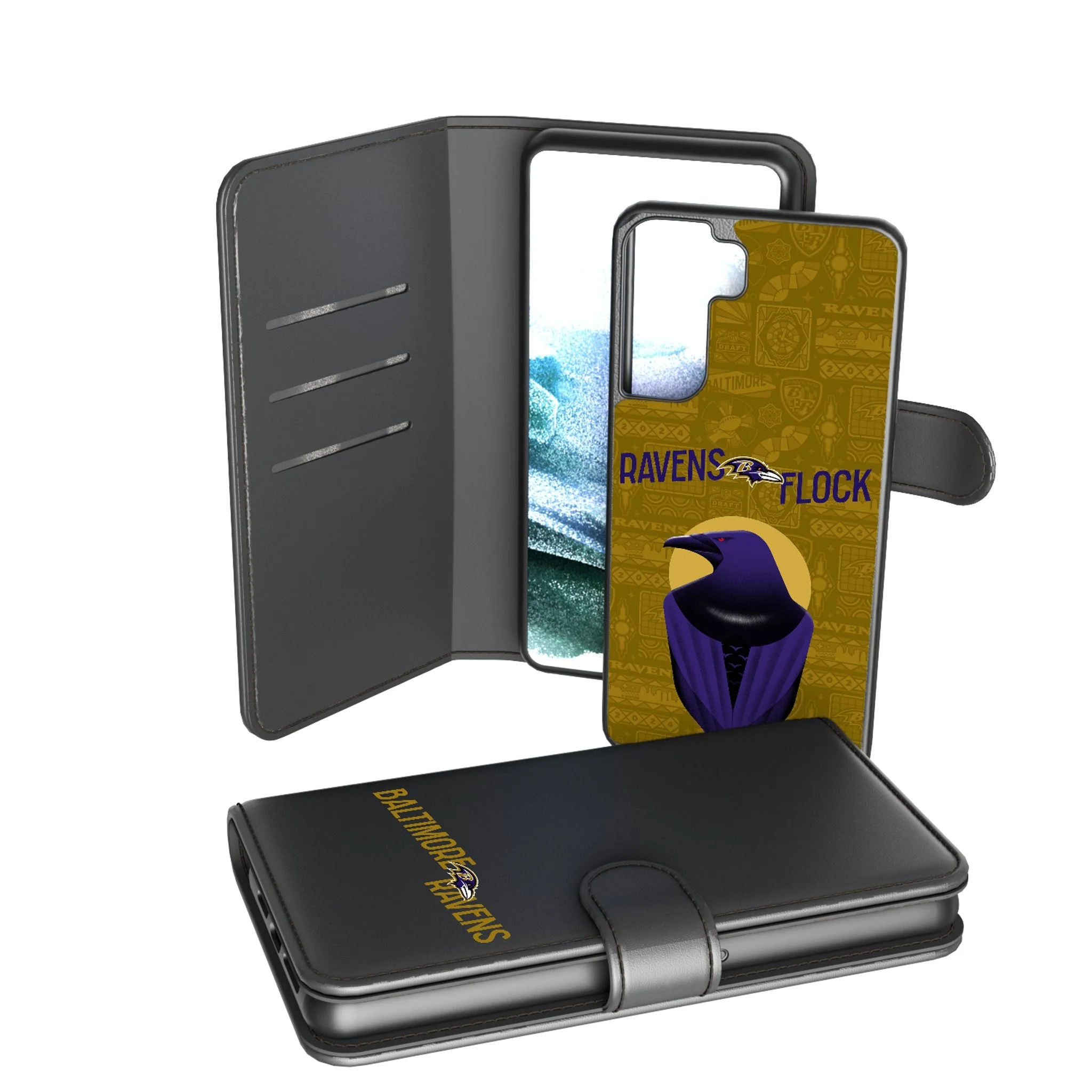 Baltimore Ravens 2024 Illustrated Limited Edition Wallet Phone Case - Image 2